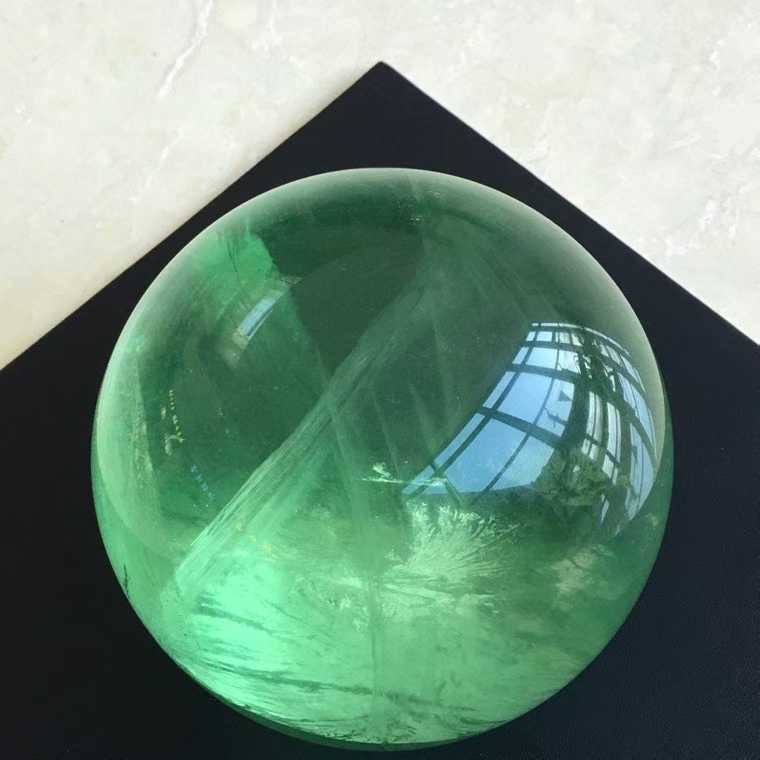 110mm Natural green fluorite crystal ball Sphere Quartz Healing Reiki energy