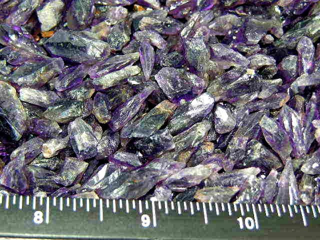 Amethyst crystals 1/4 pound lots gemmy grape violet Tanzania smaller 1/8-1 inch