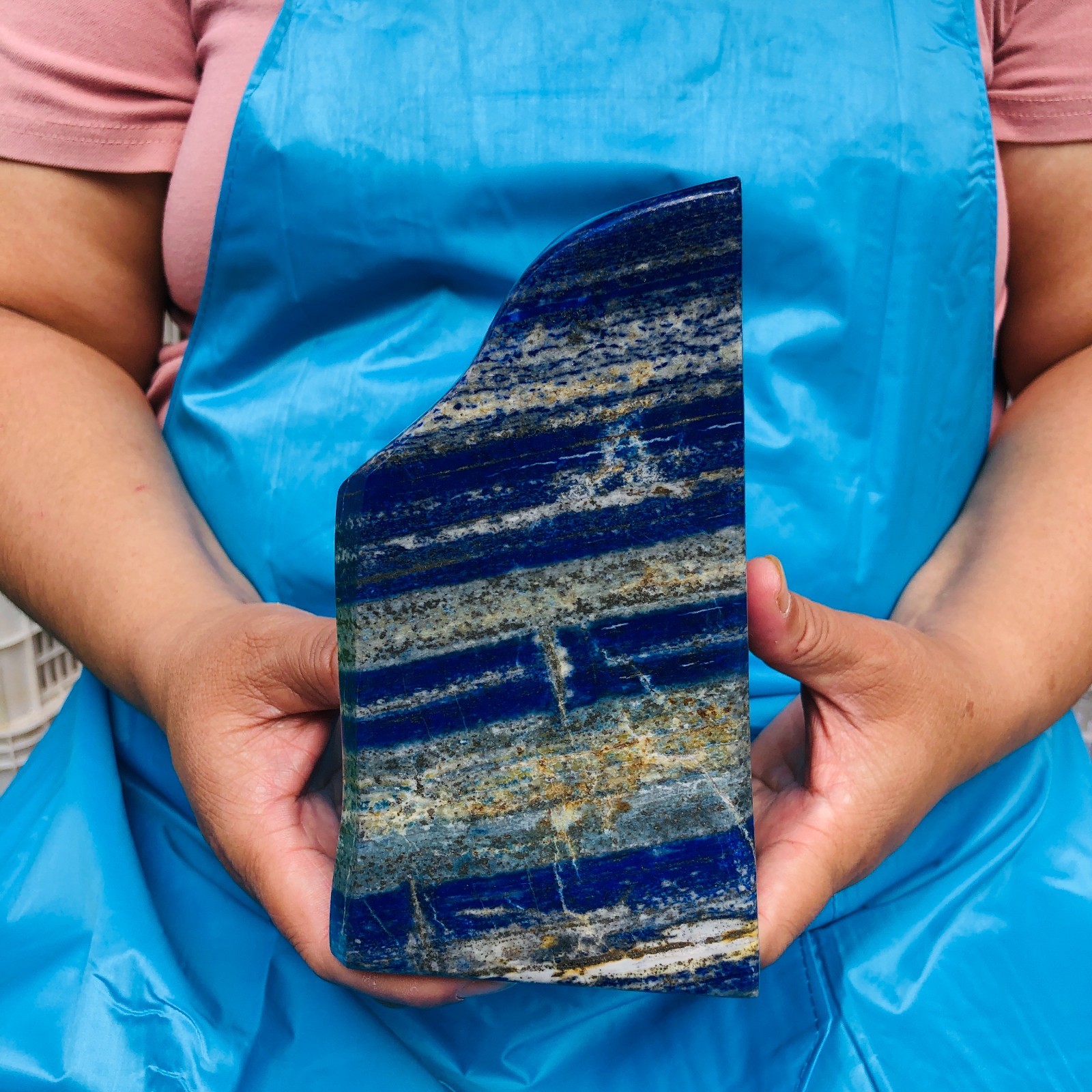 6.4LB Natural high-grade lapis Hand Polished Crystal Mineral Specimen Healing