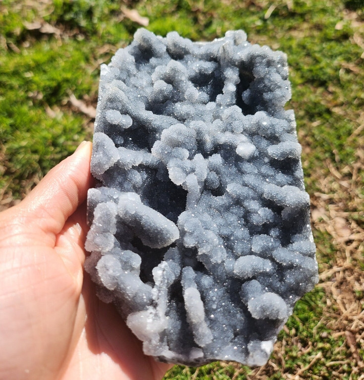 Rough Black Sphalerite Cluster Raw Geode Crystal Mineral Specimen Home Decor