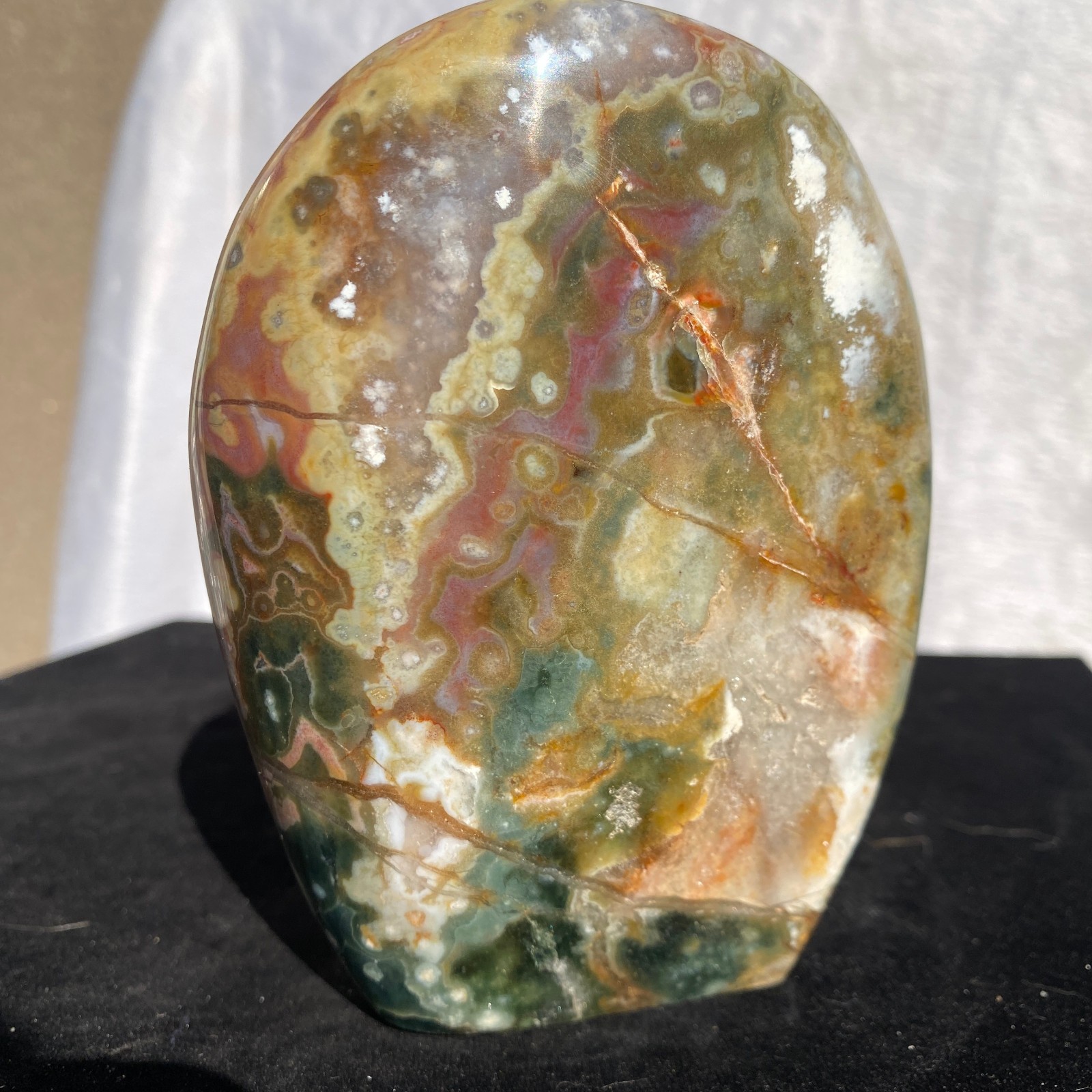 840g Natural polychrome Ocean Jasper Specimen Quartz Crystal Reiki Healing