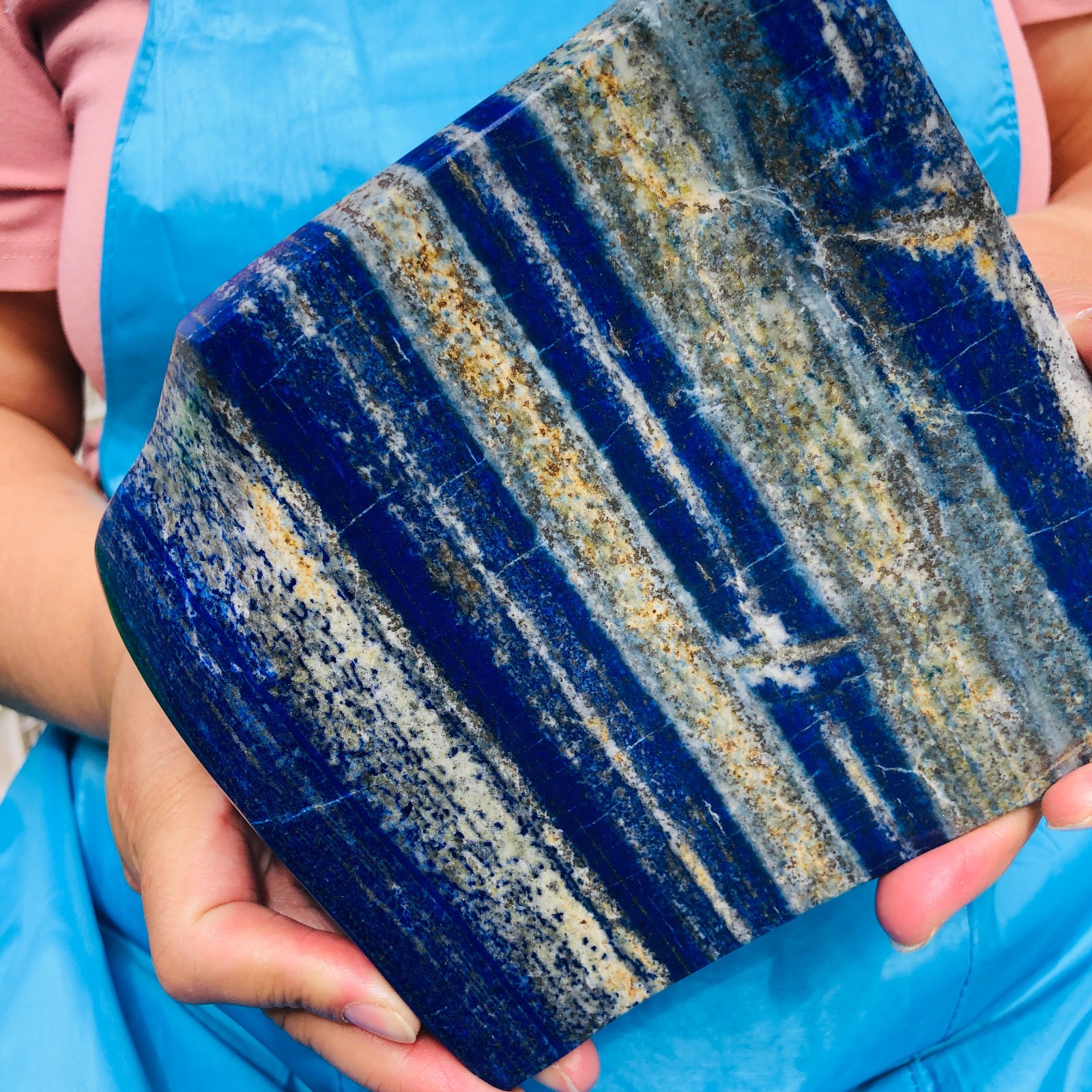 6.4LB Natural high-grade lapis Hand Polished Crystal Mineral Specimen Healing