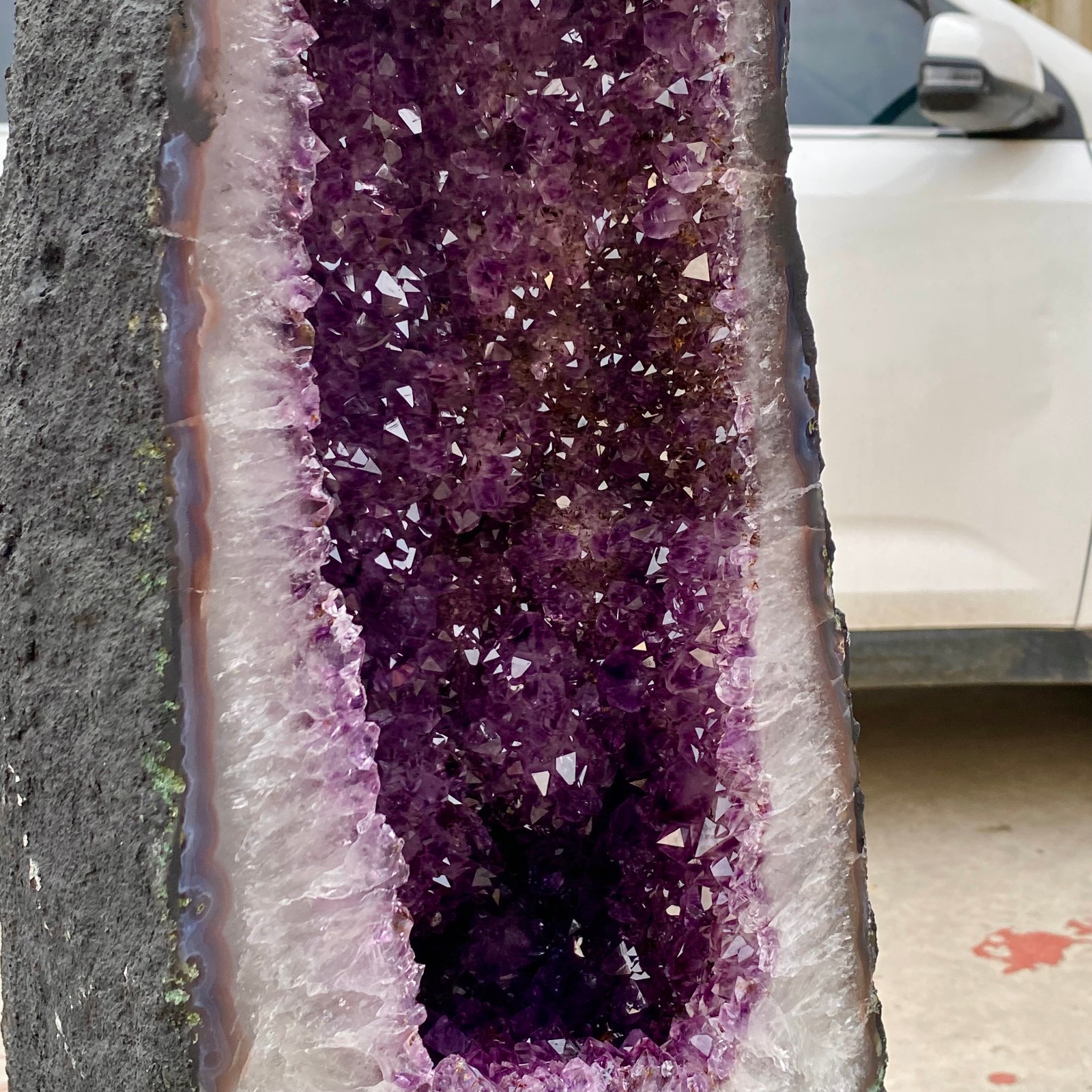 75.4LB Natural Amethyst Geode Quartz Crystal Cluster Cathedral Energy healing