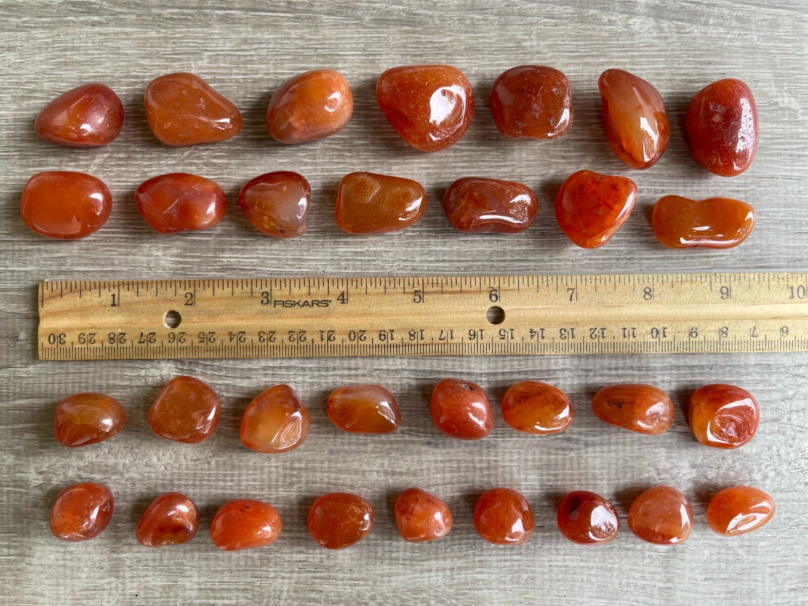Grade A++ Carnelian Tumbled Stones, 0.75″-1.25″ Tumbled Carnelian, Pick a Weight