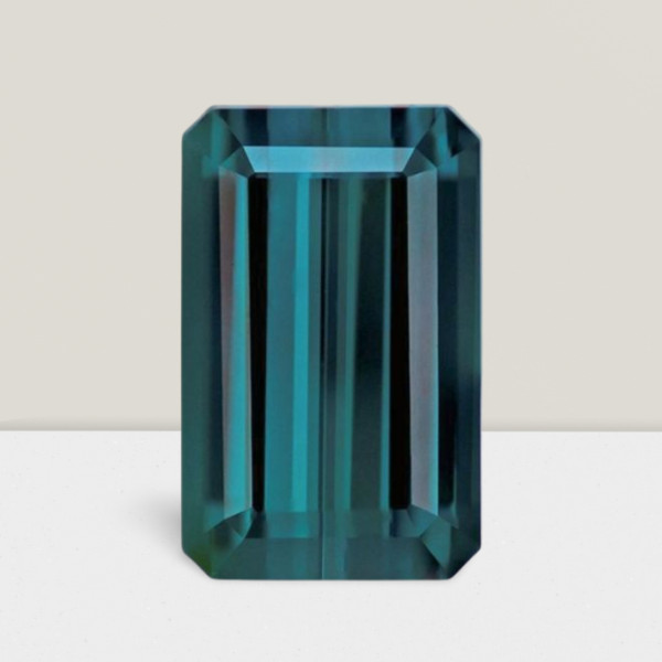Blue Tourmaline Octagon Cut Gemstone 2 Cts – 9×7 mm VVS Loose Gem