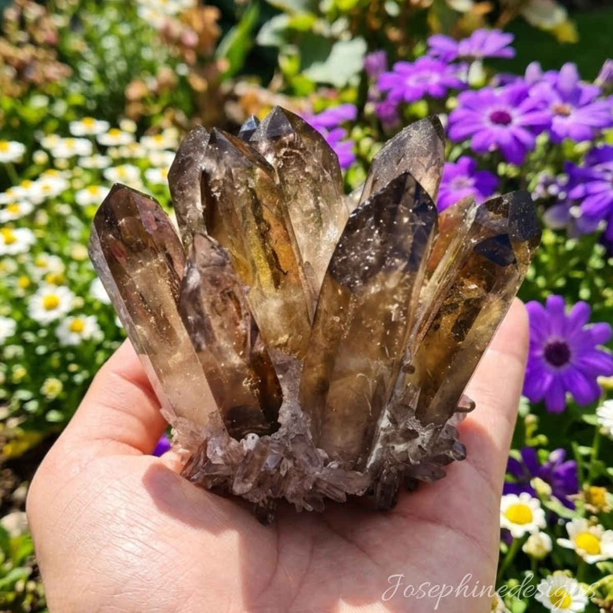 400g Natural Smoky Quartz Crystal Cluster Healing Reiki Stone Statement Piece