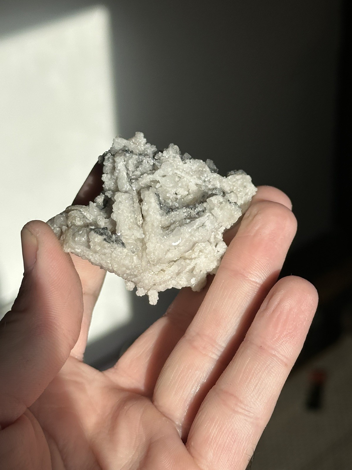 Anglesite Pseudomorphing Cerussite, Proprietary Mine? Broken Hill, Australia.