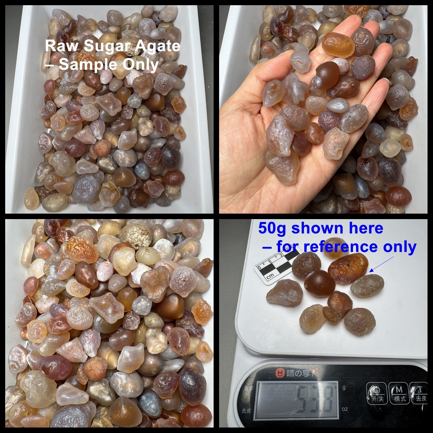 Raw Mongolian Gobi Agate – 50g/lot – Randomly Selected – Free Ship on 6+ lots
