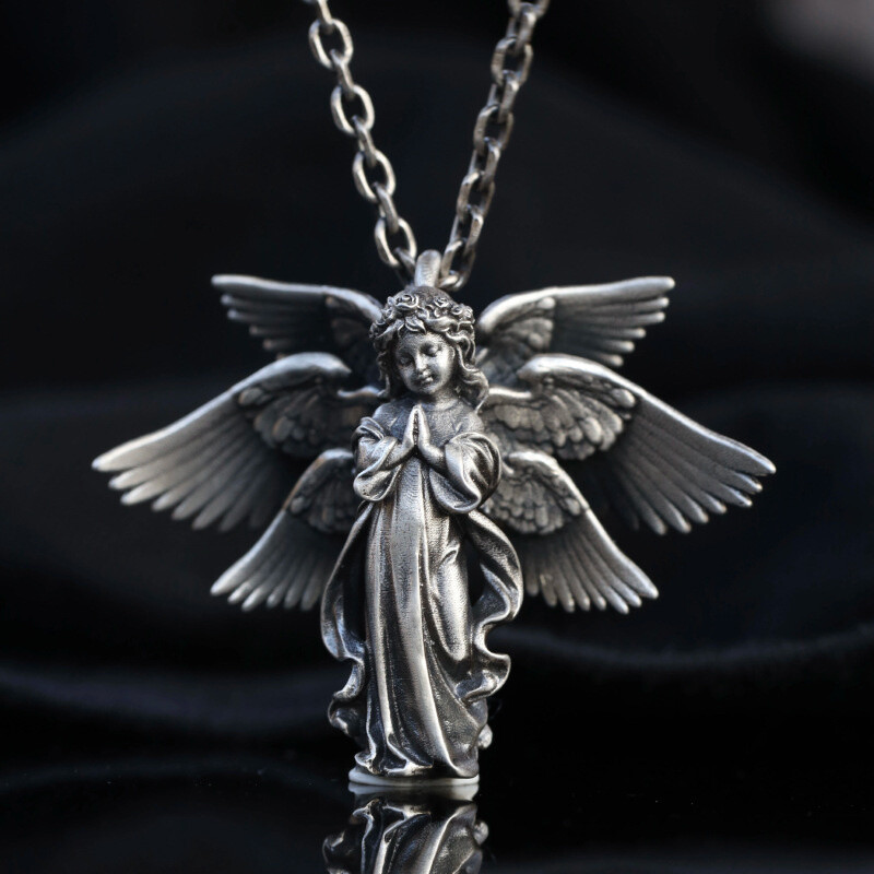 Fashion Jewelry Retro Pendant Angel wings Lovers Men women Necklace 1PC