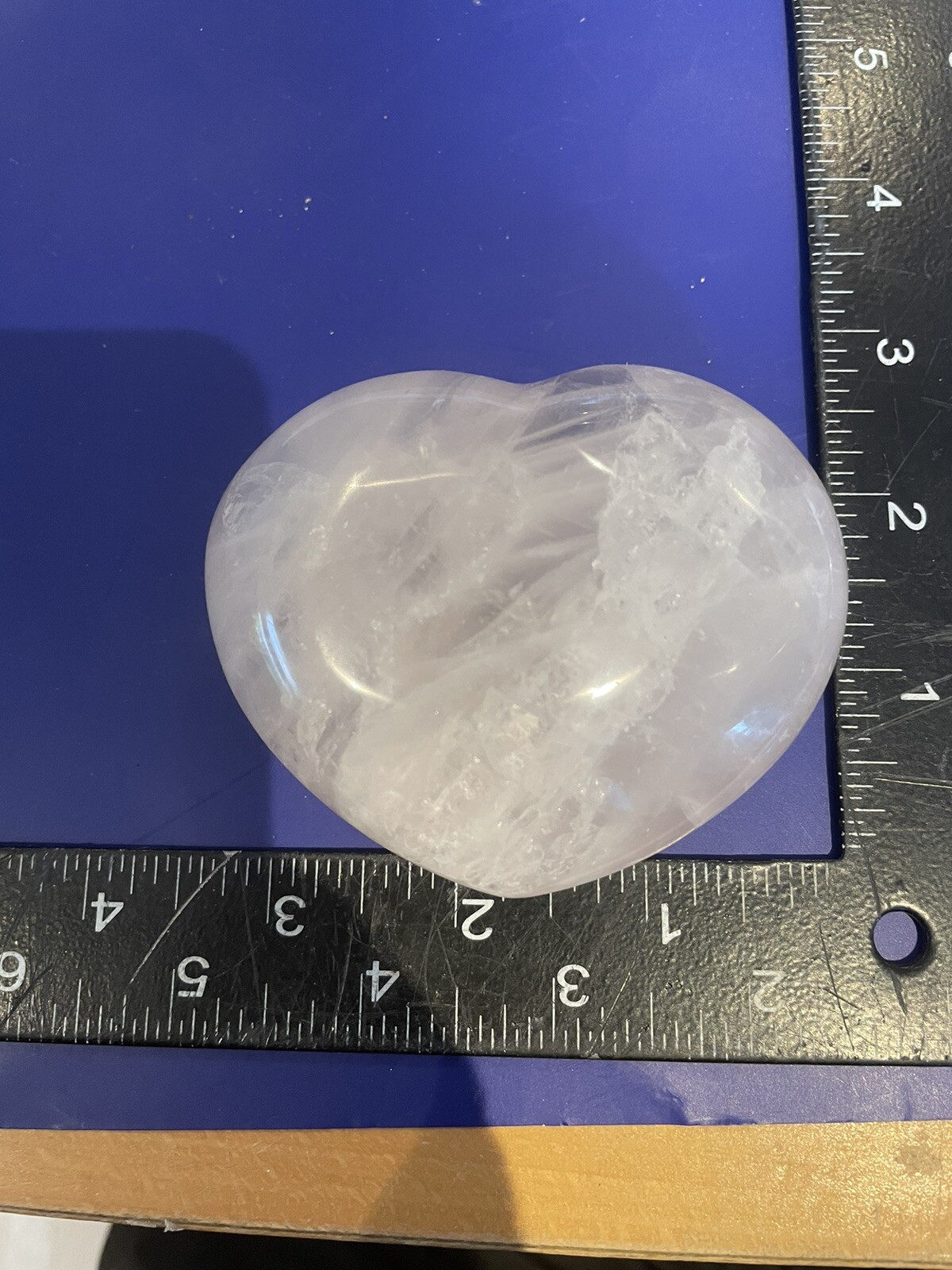 Large 8 cm 278 Grams Rose Quartz Puff Heart Crystal Love U.K. Seller F1#7
