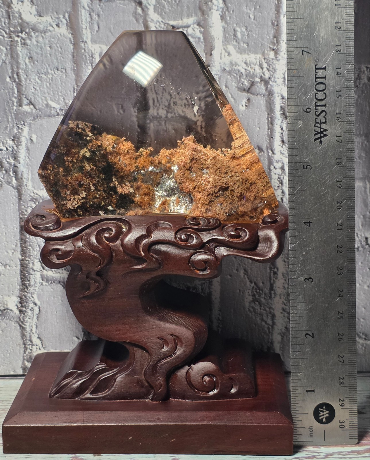Museum Grade 4 Seasons Garden Quartz Crystal Freeform Rainbow Landscape Display