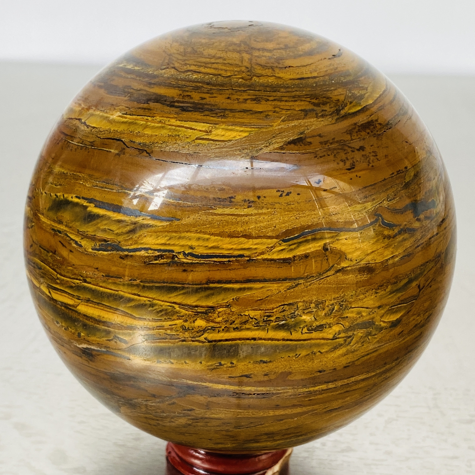 Natural Tiger Eye stone ball quartz crystal ball Reiki healing 1900G