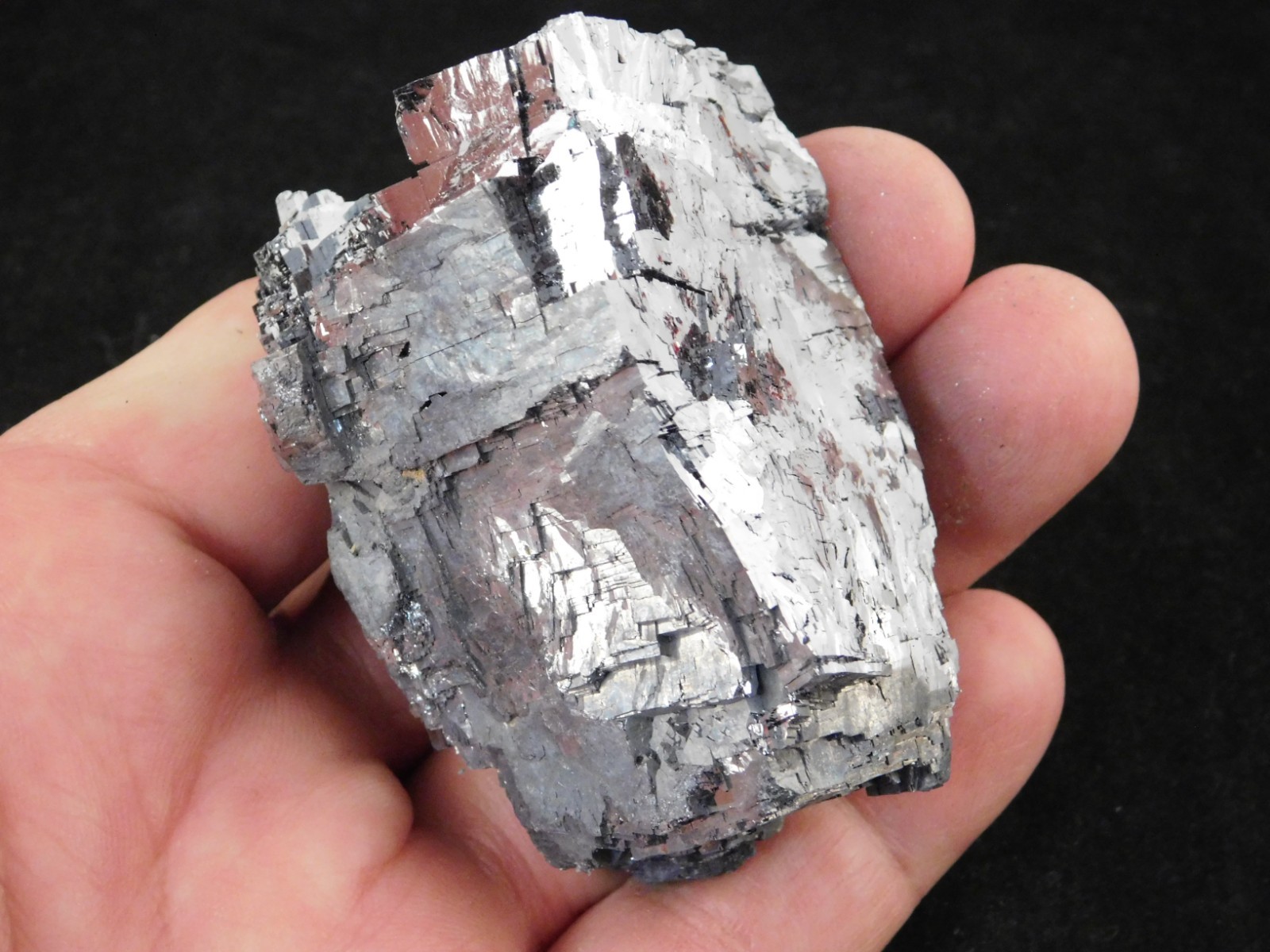 Big! Super Heavy! Stepped GALENA Crystal CUBE 100% Natural Missouri 411gr