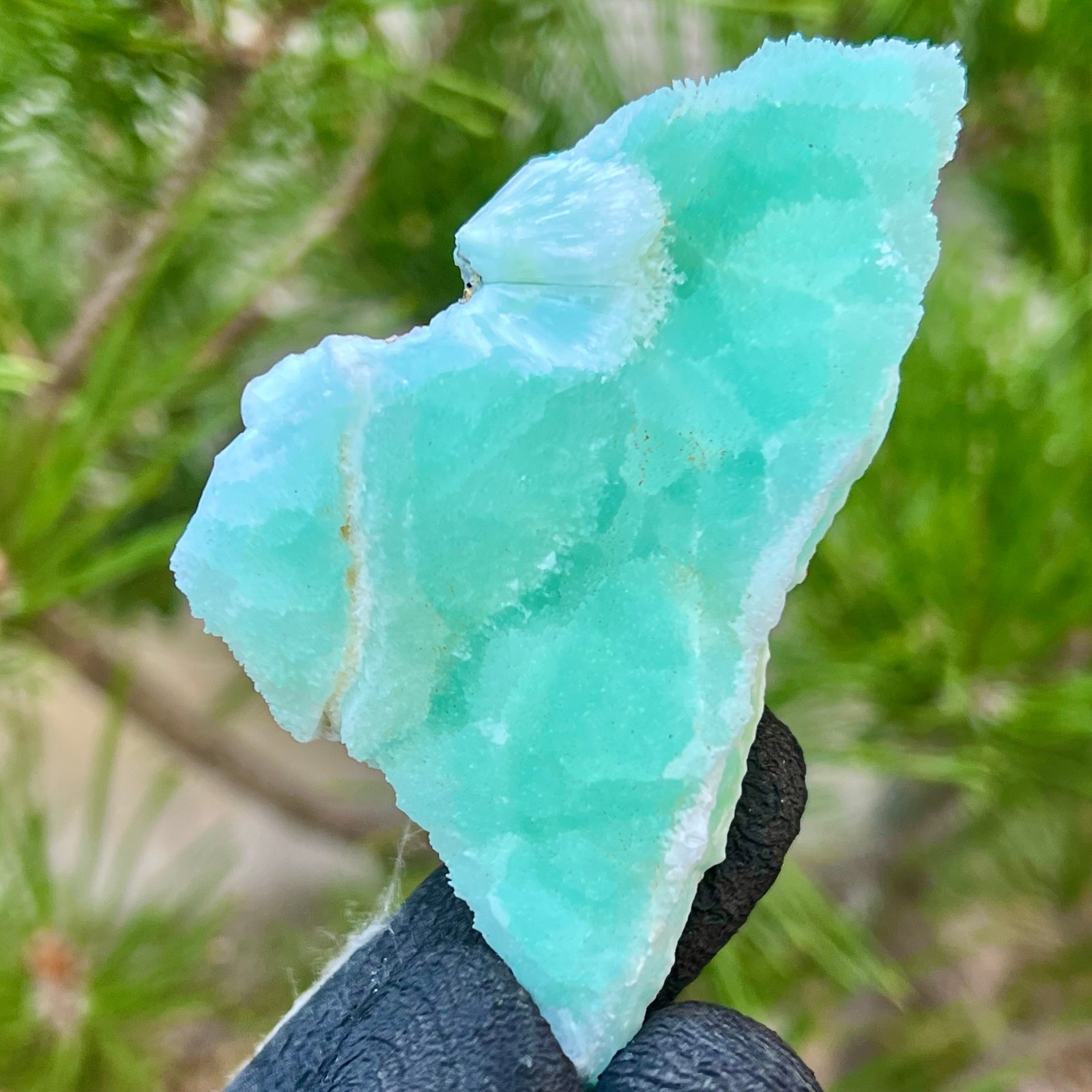 104g Natural beautiful blue texture stone mineral sample quartz crystal