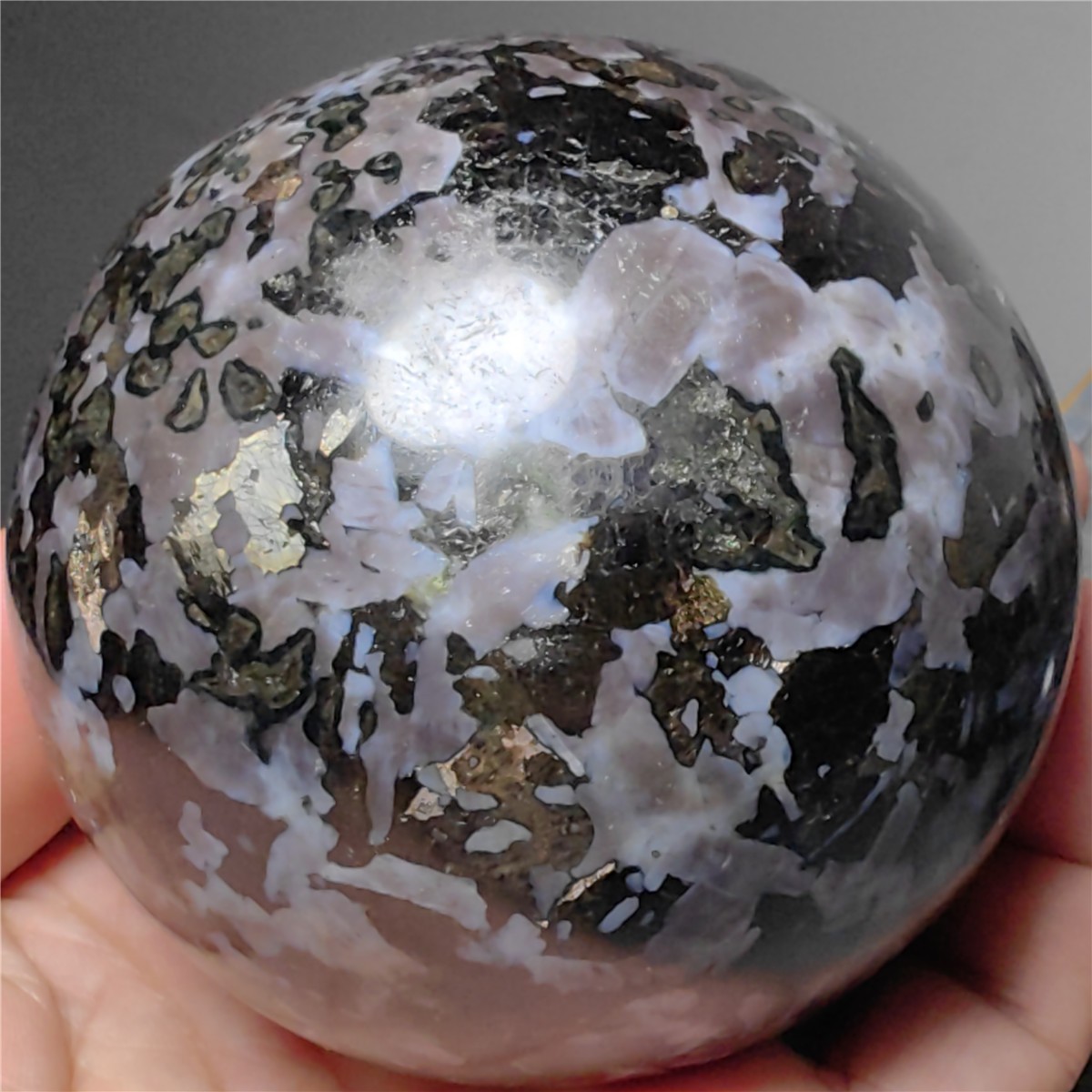 766g Indigo Gabbro Crystal Quartz Energy Stone crystal sphere healing F417