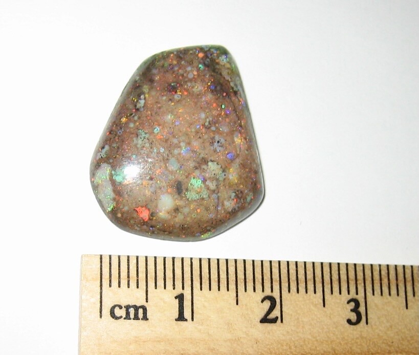 24mm x 20mm POLISHED NATURAL FREE FORM BOULDER OPAL CRYSTAL CABOCHON ~ 14cts *A1