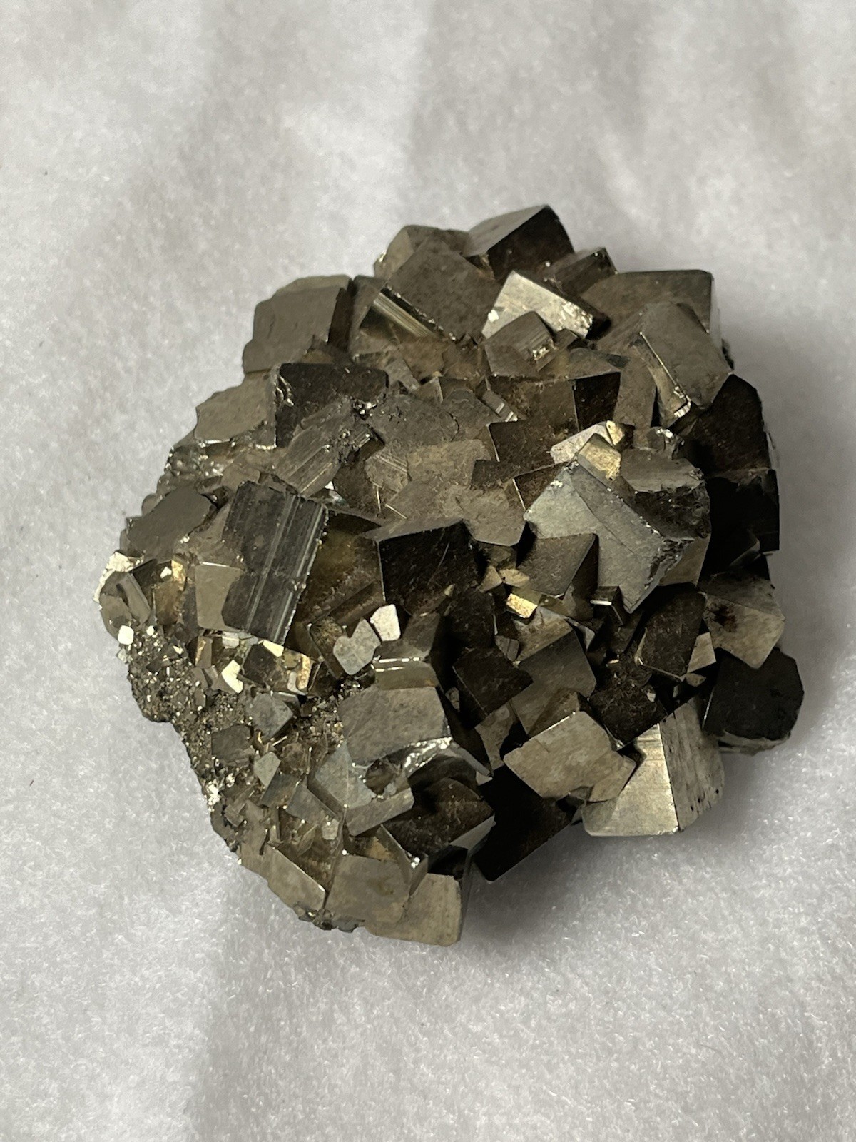 Natural Pyrite Crystal Cluster 3.5” x 3” 1.3 lb Metallic Mineral Specimen 580g
