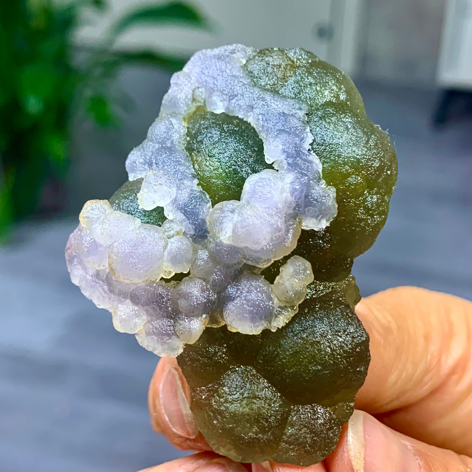 54G Rare Transparent green-white Cube Fluorite Mineral Crystal Specimen/HeNan