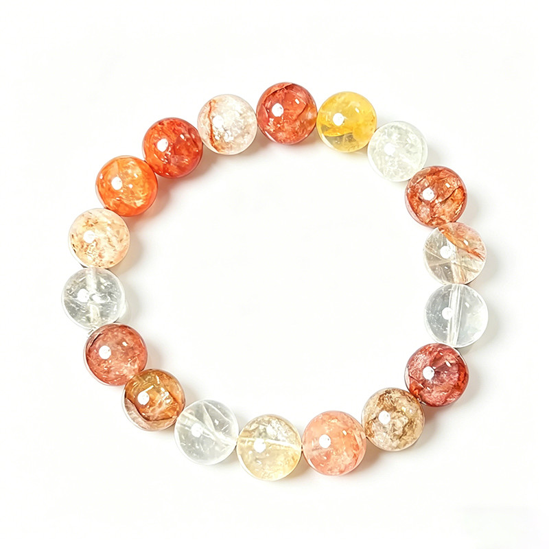 Natural Fire Quartz Bracelet Beaded Bracelet Healing Crystal Fashion Jewelry
