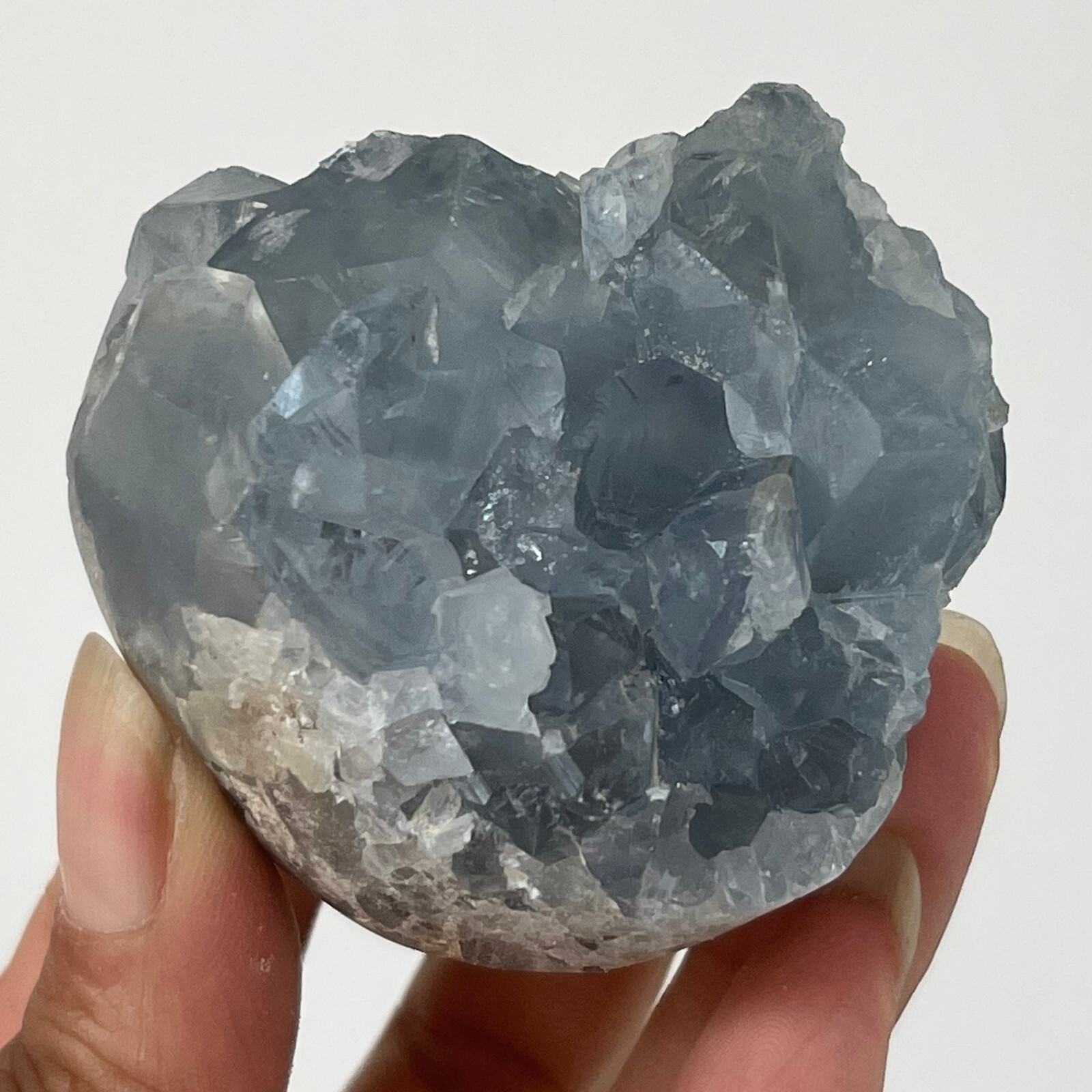 290g Natural Blue Celestite Crystal Geode Cave Mineral Specimen HEALING A54