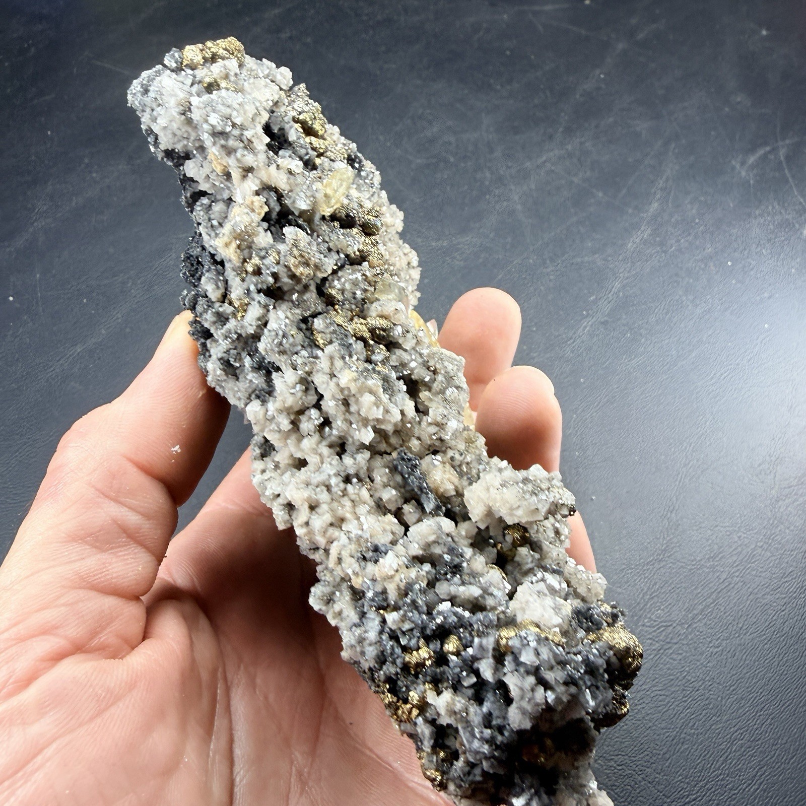 Calcite Botryoidal Chalcopyrite Dolomite Crystal Combo / Missouri *Video