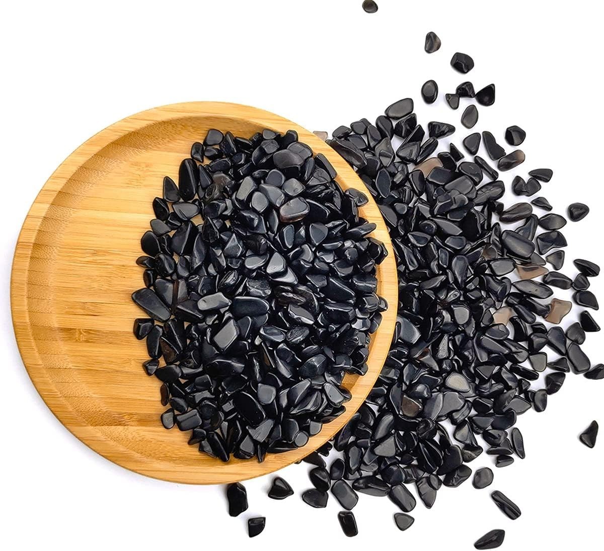 Decorative Irregular Black Obsidian Stones – Ideal for Aquariums & Succulents