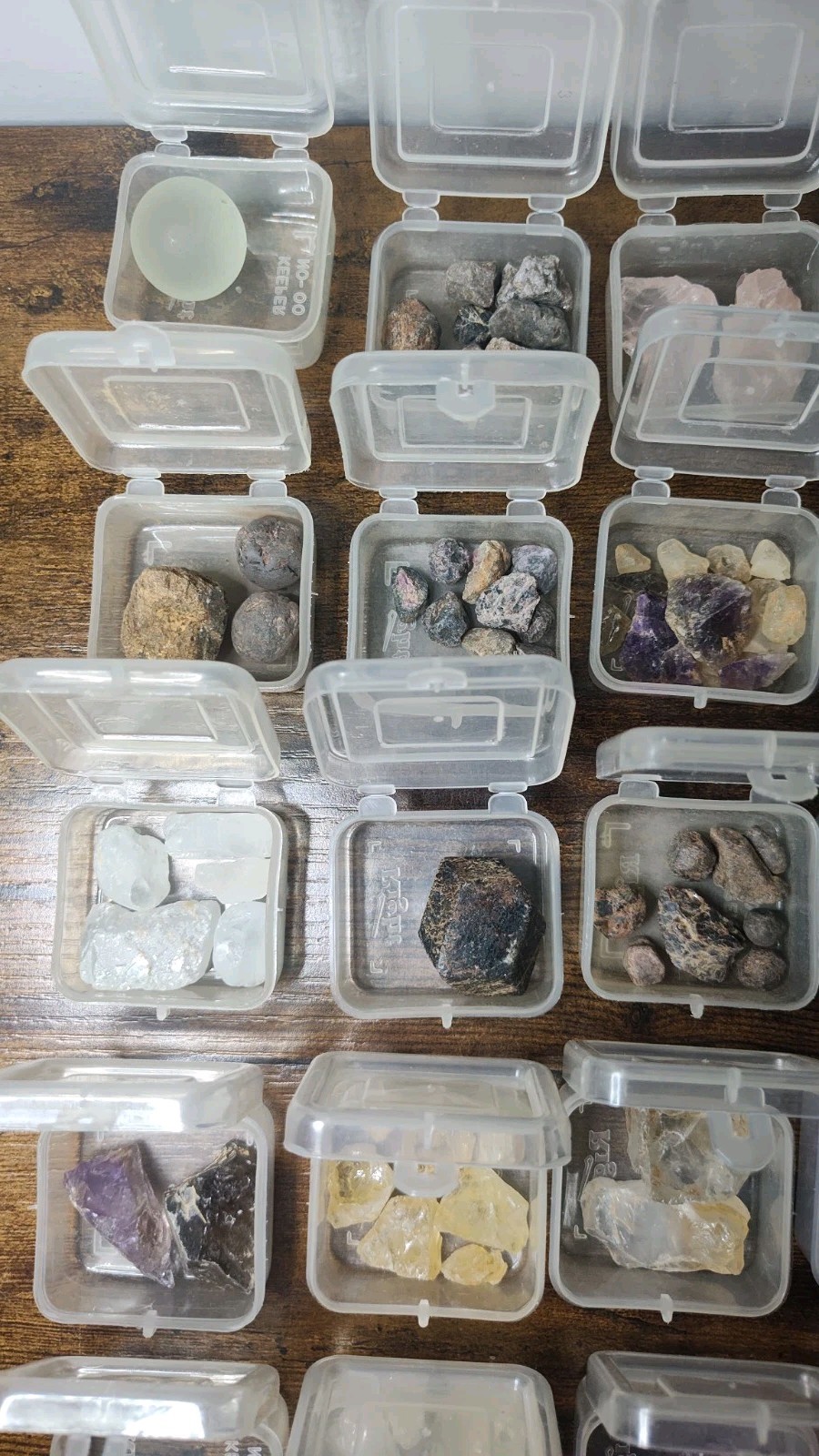 Huge Mixed Crystal & Gemstone Lot-Rough And Tumbled Specimens With Organizer