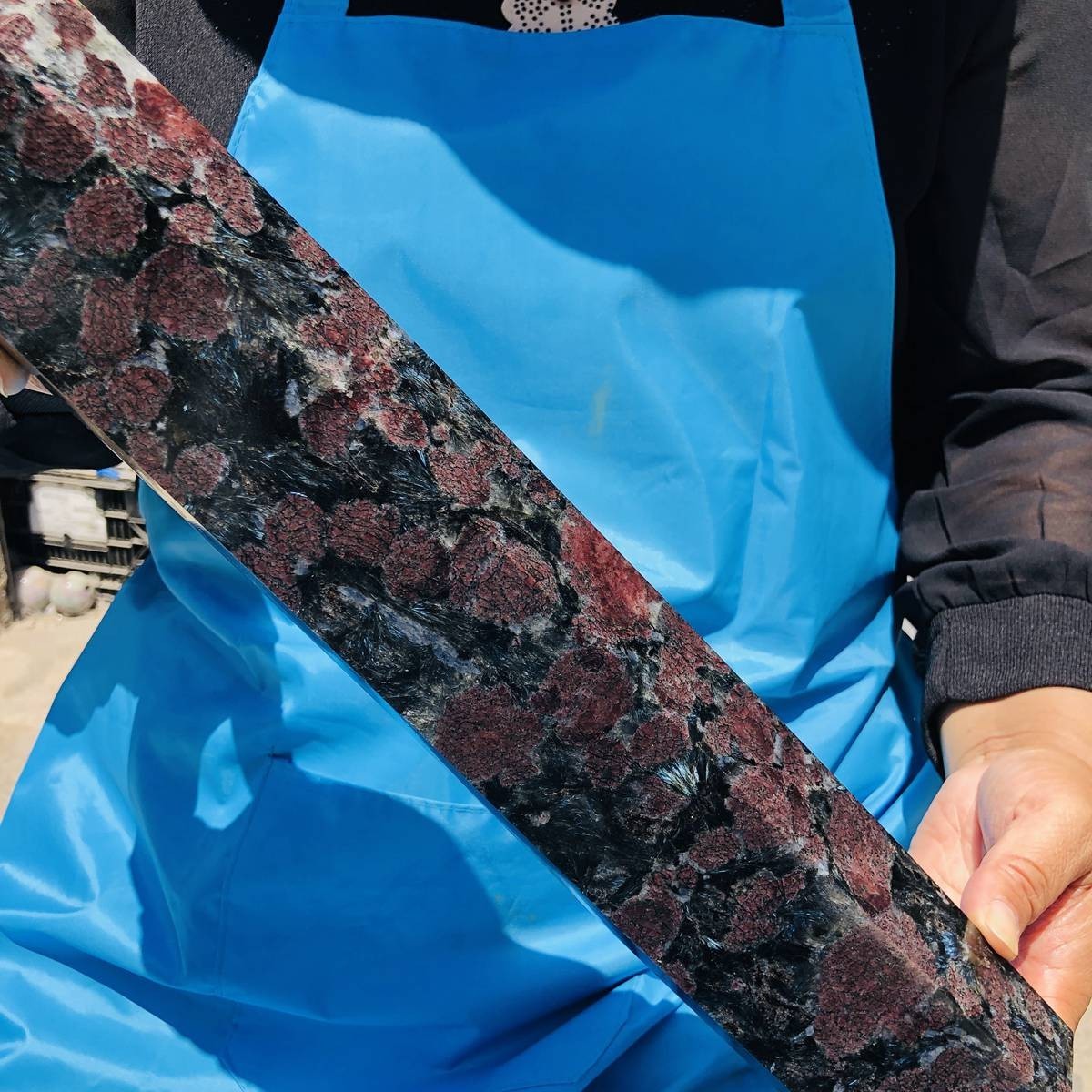 8LB Natural garnet crystal obelisk quartz crystal energy column Reiki healing