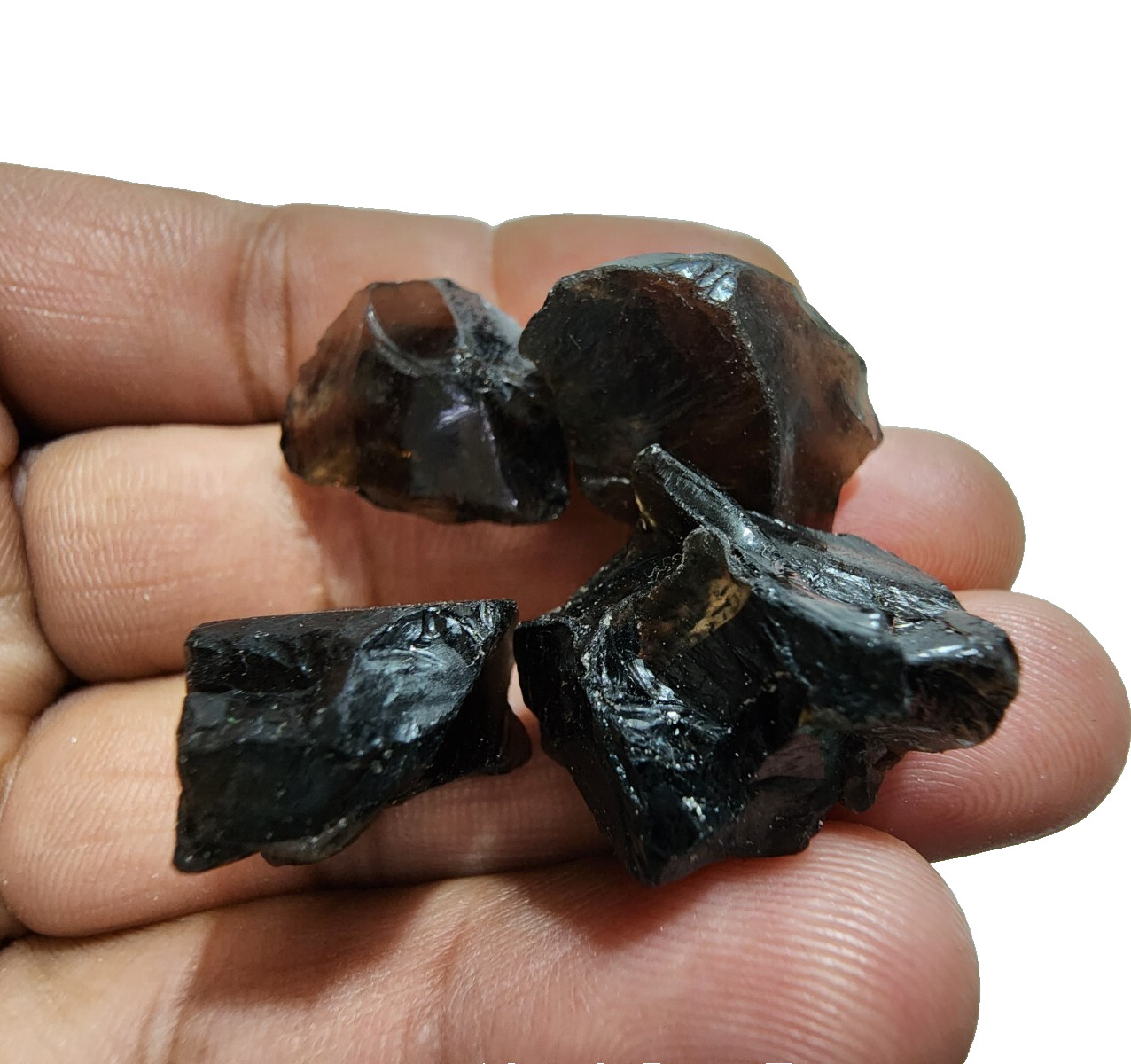 15-22 MM Top Smoky Quartz Rough Gemstone 4 Pcs Top Quality Crystal Smoky Quartz
