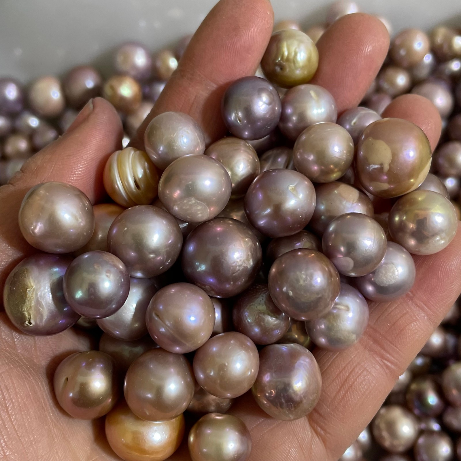 100g Genuine Large Baroque Freshwater Pearl Cultured Loose Bead Not Drilled