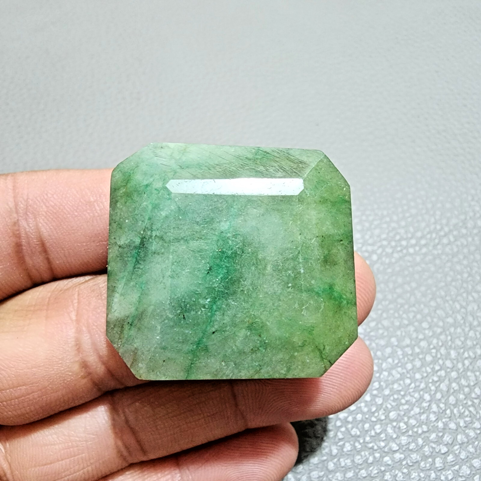 158.30 Crt Excellent Green Brazilian Emerald Gemstone Emerald Cut Jewelry Making