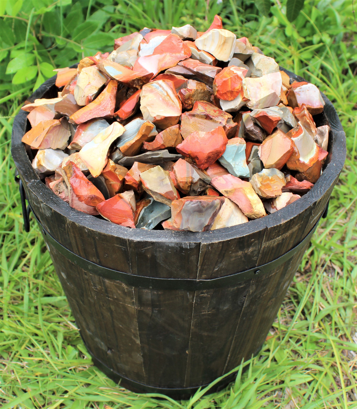 5 lb Bulk Lot Natural Rough Polychrome Jasper (Desert Jasper, Crystal Healing)