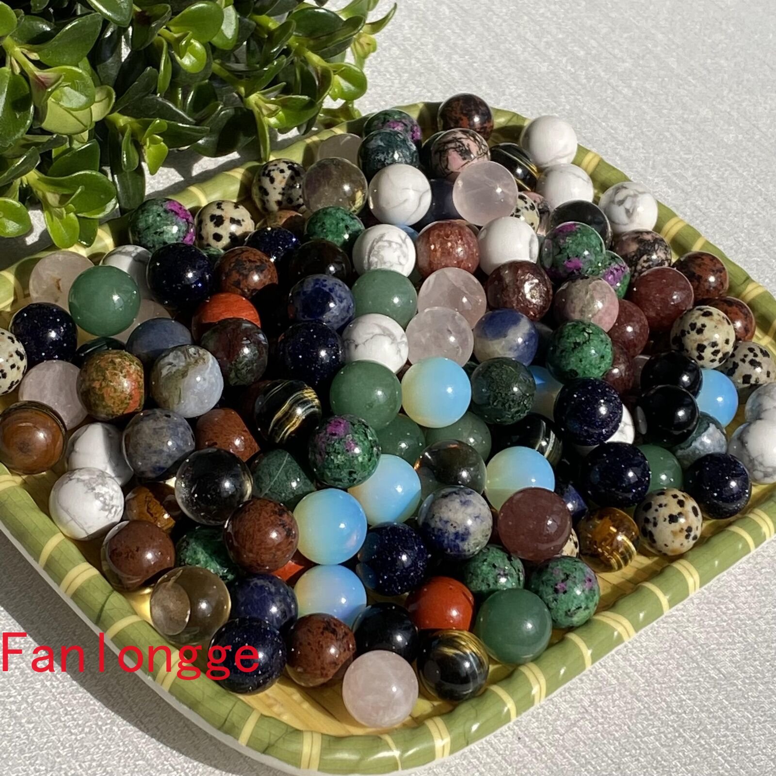 Wholesale Natural Mixed Crystal Sphere Quartz Crystal Ball 15mm+ Healing + Box