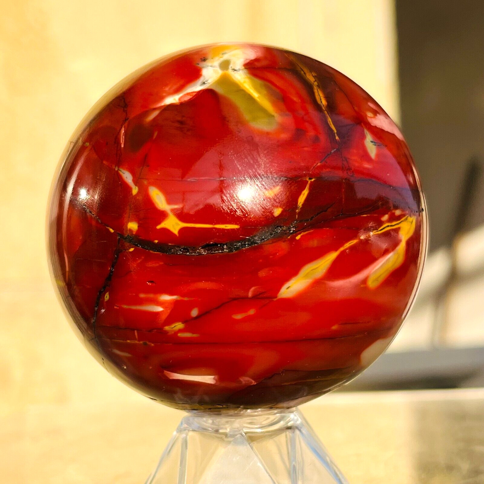 487g Beautiful Natural Mookaite Jasper Polished Quartz Sphere Healing