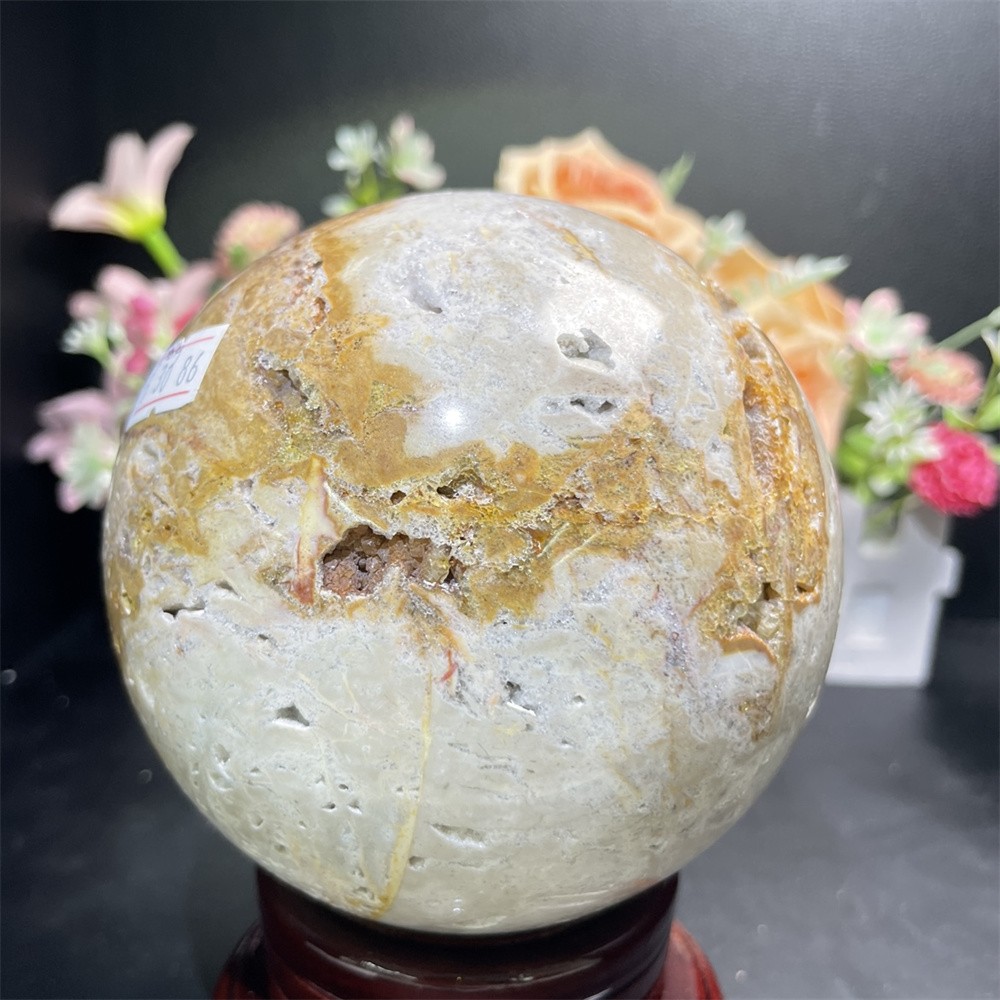 4.3LB 4″ Natural Sphalerite Sphere Ball Crystal Quartz Mineral Reiki Healing