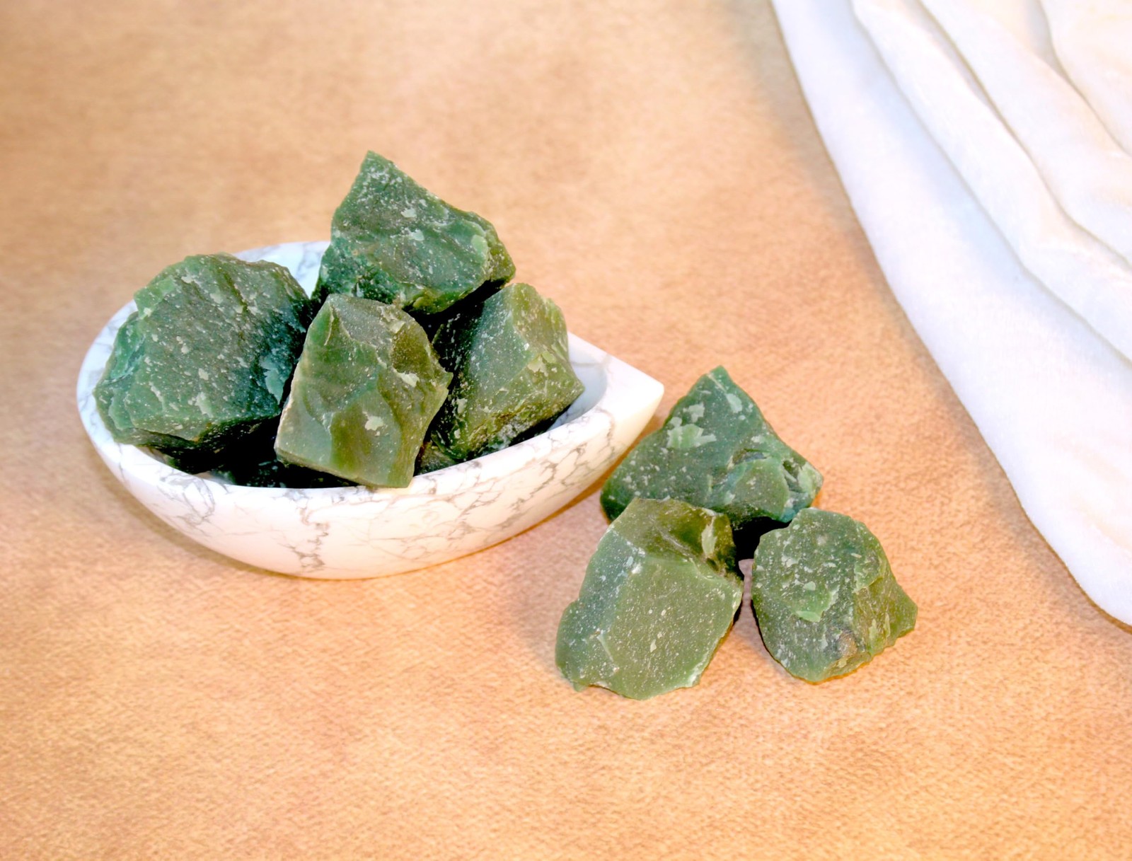 Large 1.252.0” Natural Green Jade Raw Crystals Stones for Meditation, Chakra,…