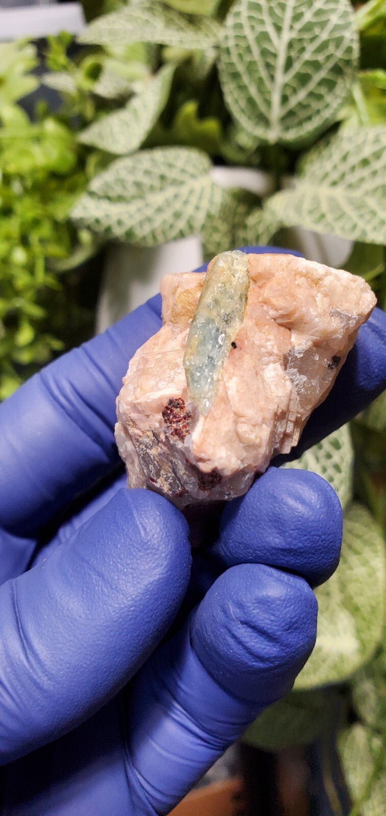 Aquamarine in Feldspar Crystal Specimen 40 grams