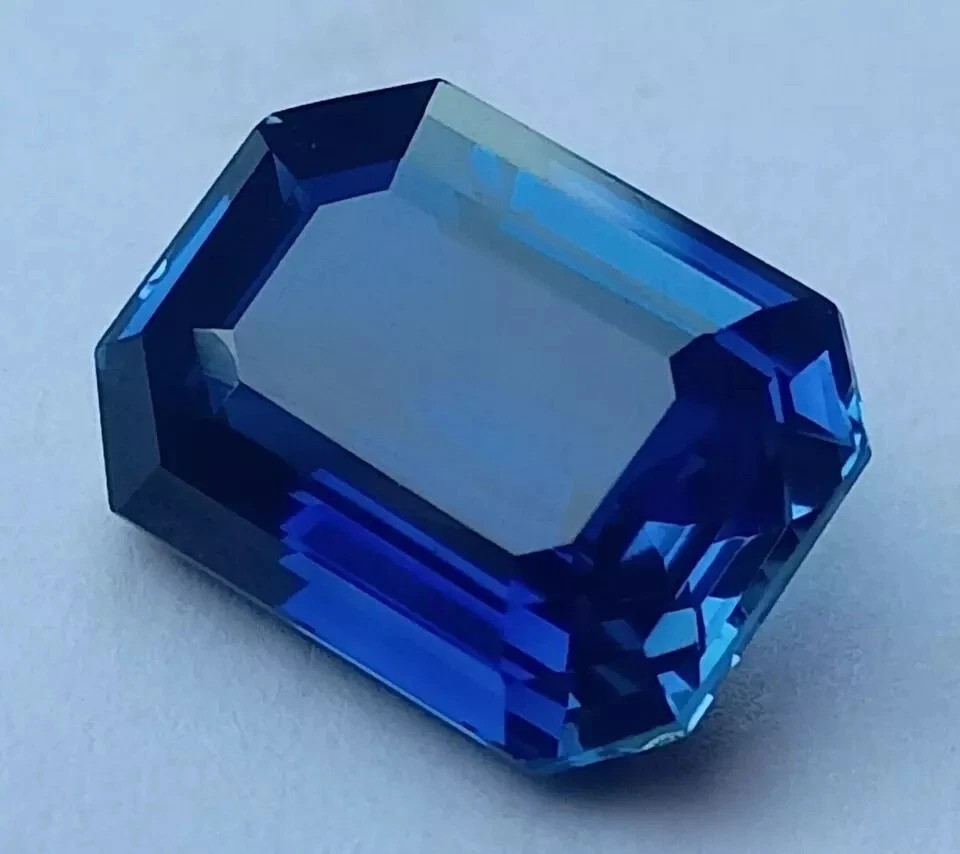 Certified 9.50 Ct+ Natural Kashmiri Dark Blue Sapphire Emerald Cut Loose Gems