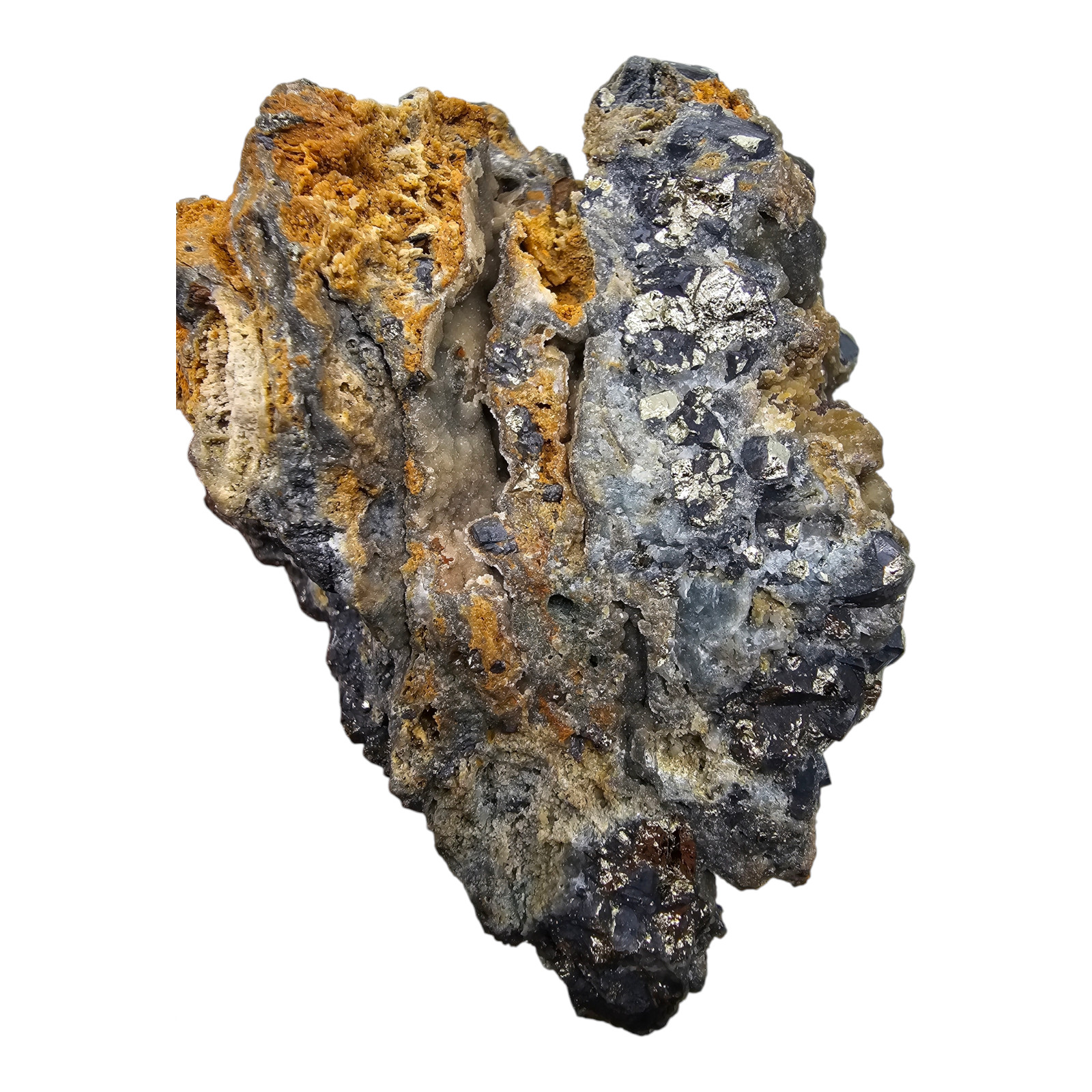 2.1 Lbs Smithsonite Mineral Specimen with Pyrite – 962 g 9x6x8 cm Ojuela Mine