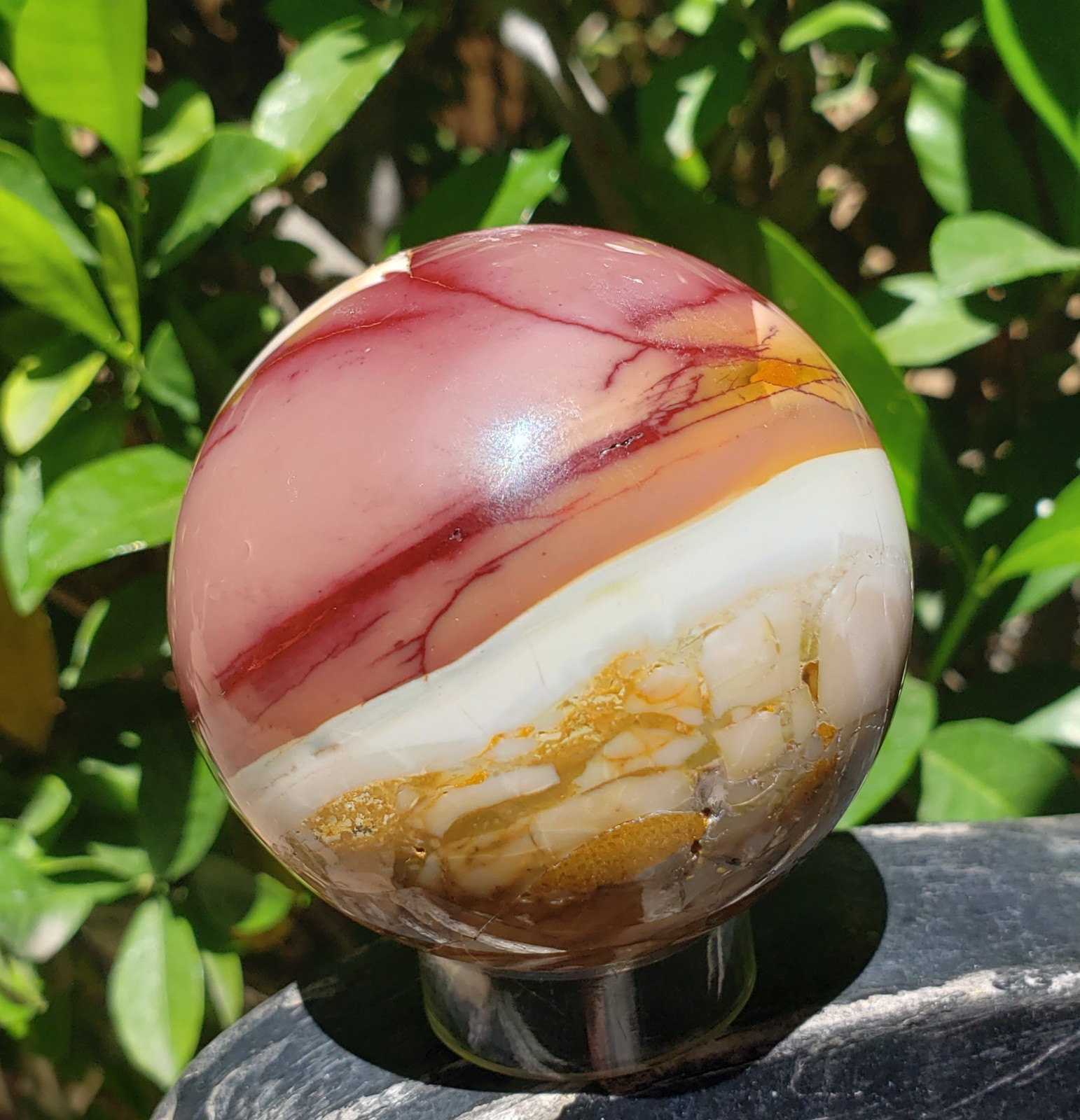 2.5″ Mookaite Jasper Crystal Sphere Ball Orb, 320g or 11.3 oz