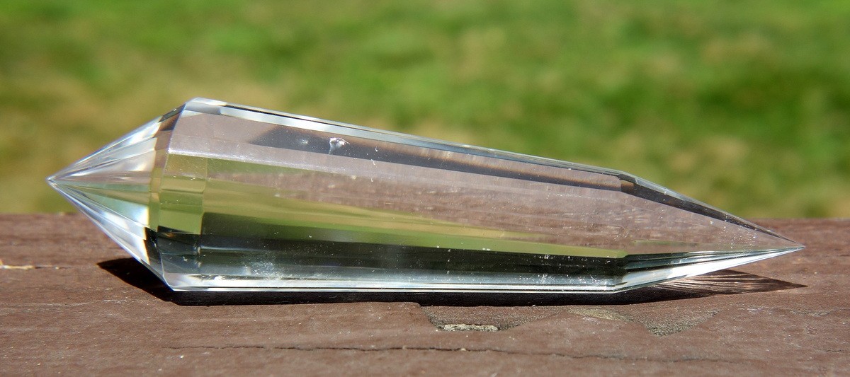 Vogel Inspired 24 Sided Quartz Double Terminated Crystal Wand Water Clarity