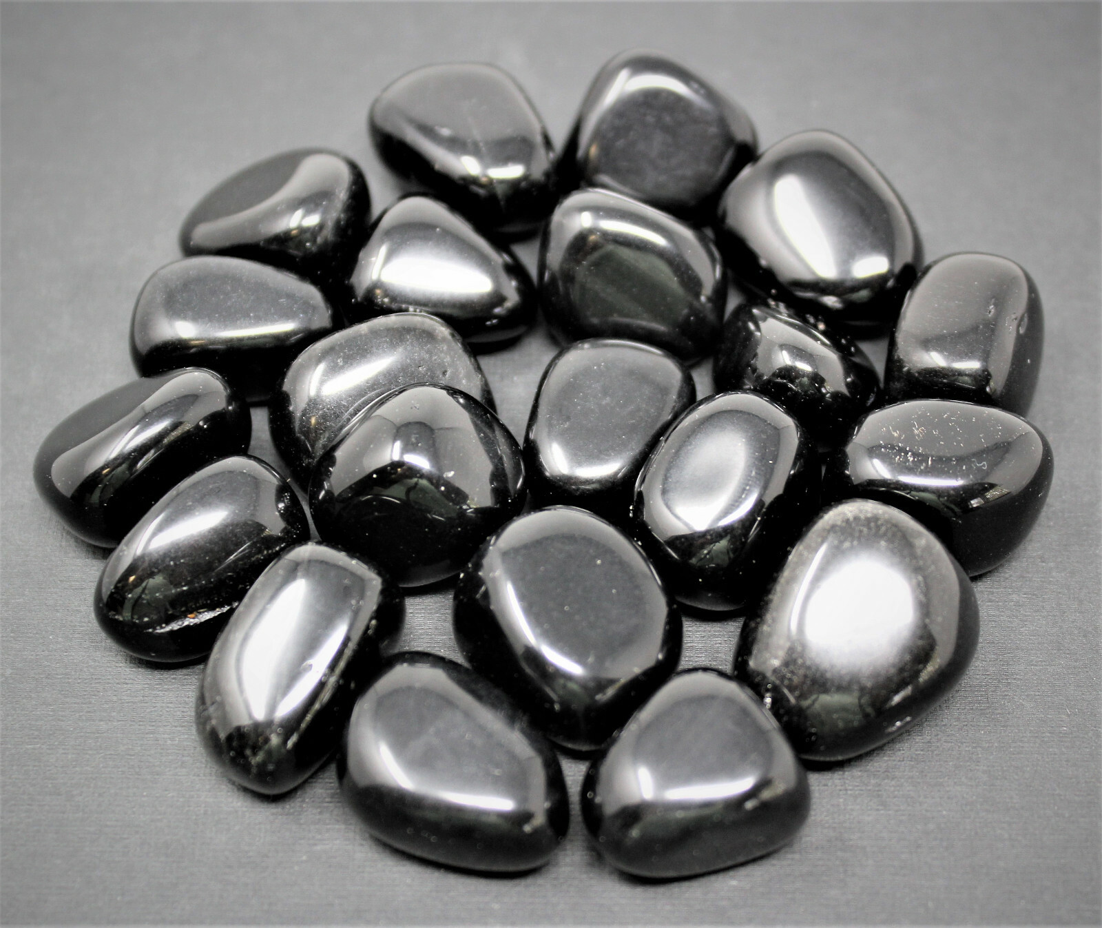 1/2 lb Bulk Lot: Black Obsidian Tumbled Stone (Crystal Healing Reiki) 8 oz