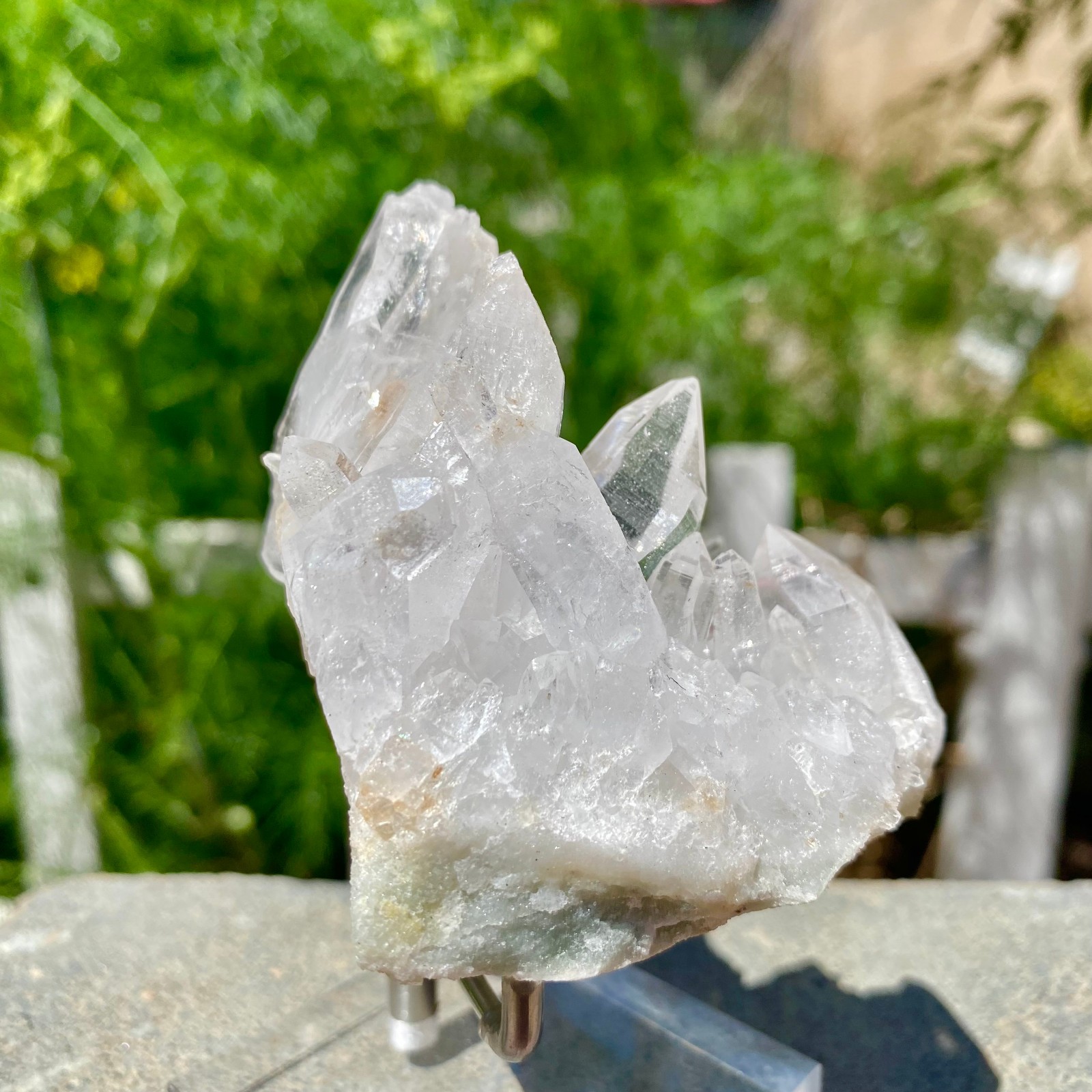 169G Natural rare white water crystal cluster backbone mineral specimen
