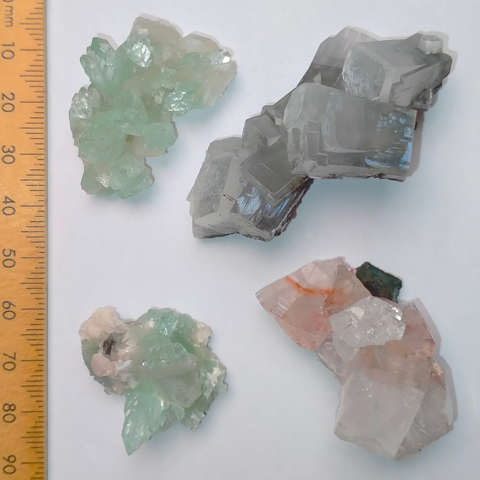 Apophyllite crystal clusters multicolour variety lot specimens Video India 334ct