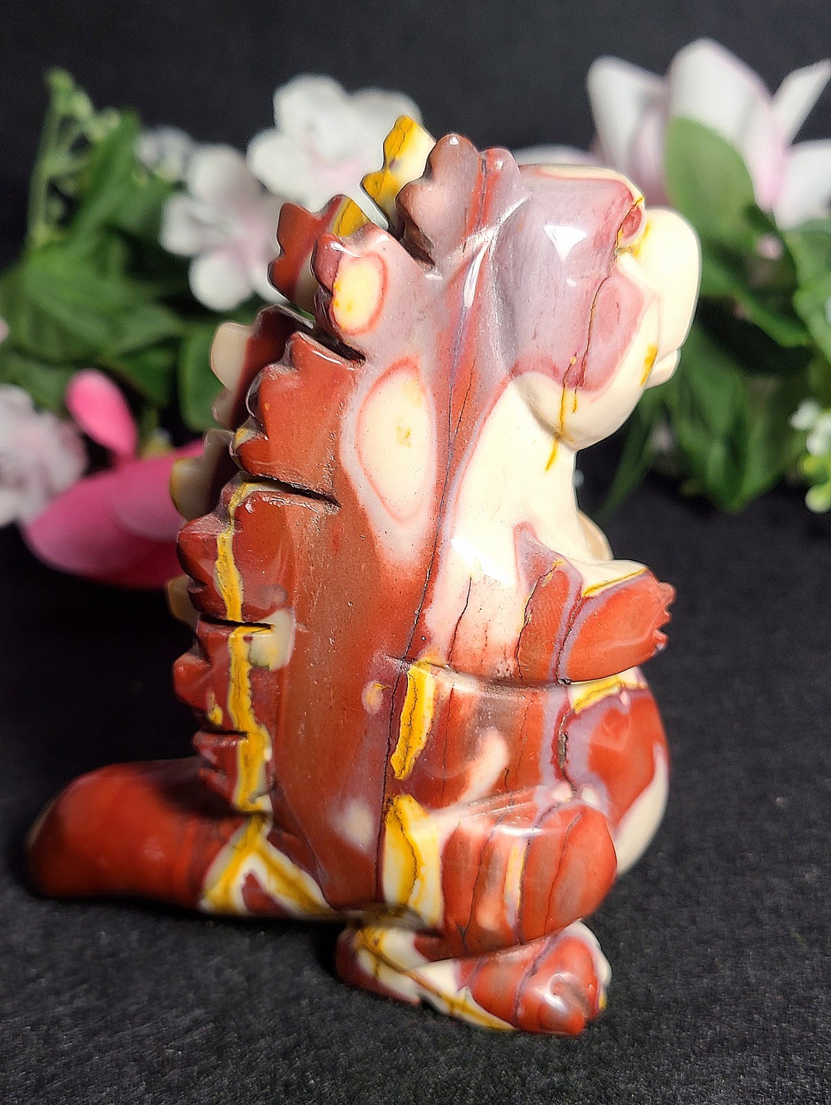 Rare Large 4″ 345g Mookaite Dragon Dinosaur Godzilla Crystal Stone Statue