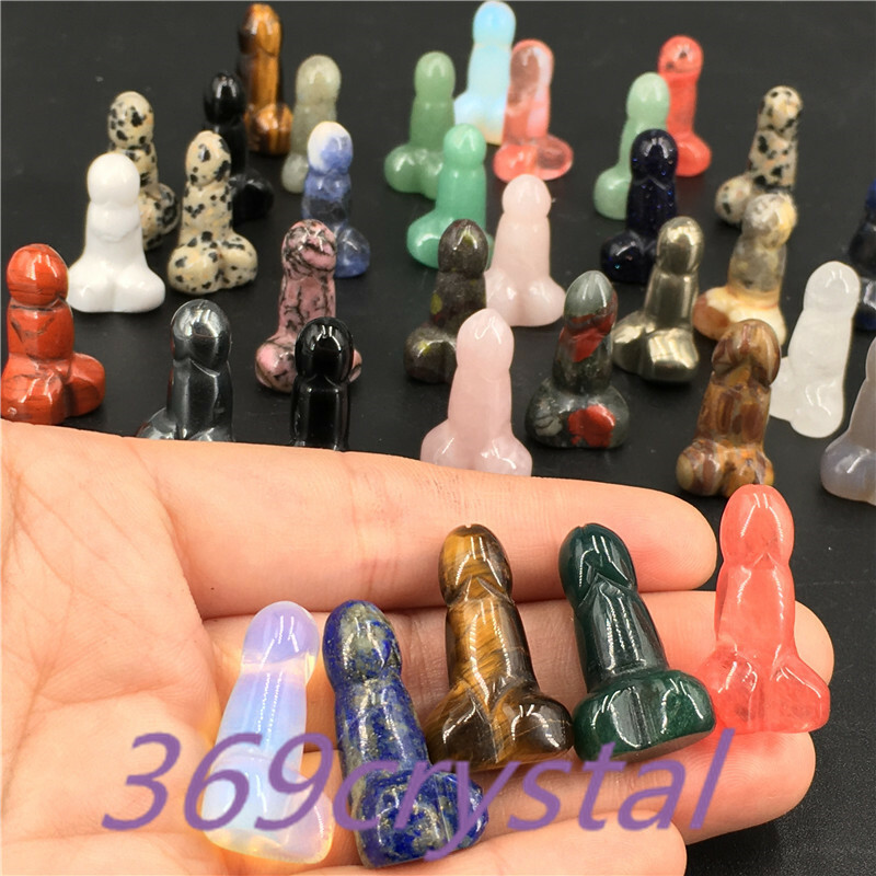 A lot of Natural mini Small Penis Quartz Crystal Massage Wand Healing wholesale