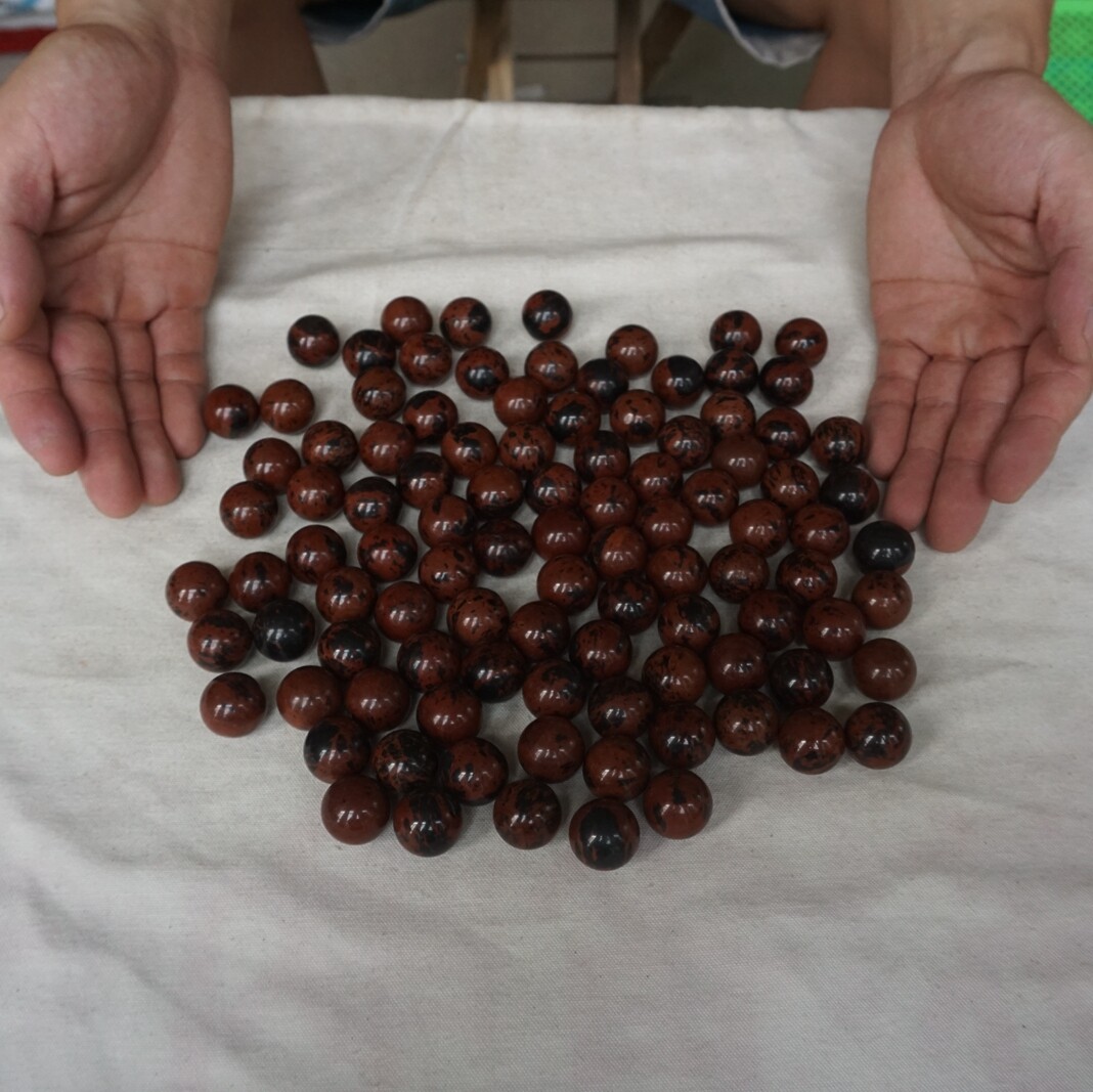 100 Pcs Natural Tiny Mahogany Obsidian Quartz Crystal Sphere Ball Healing 20mm