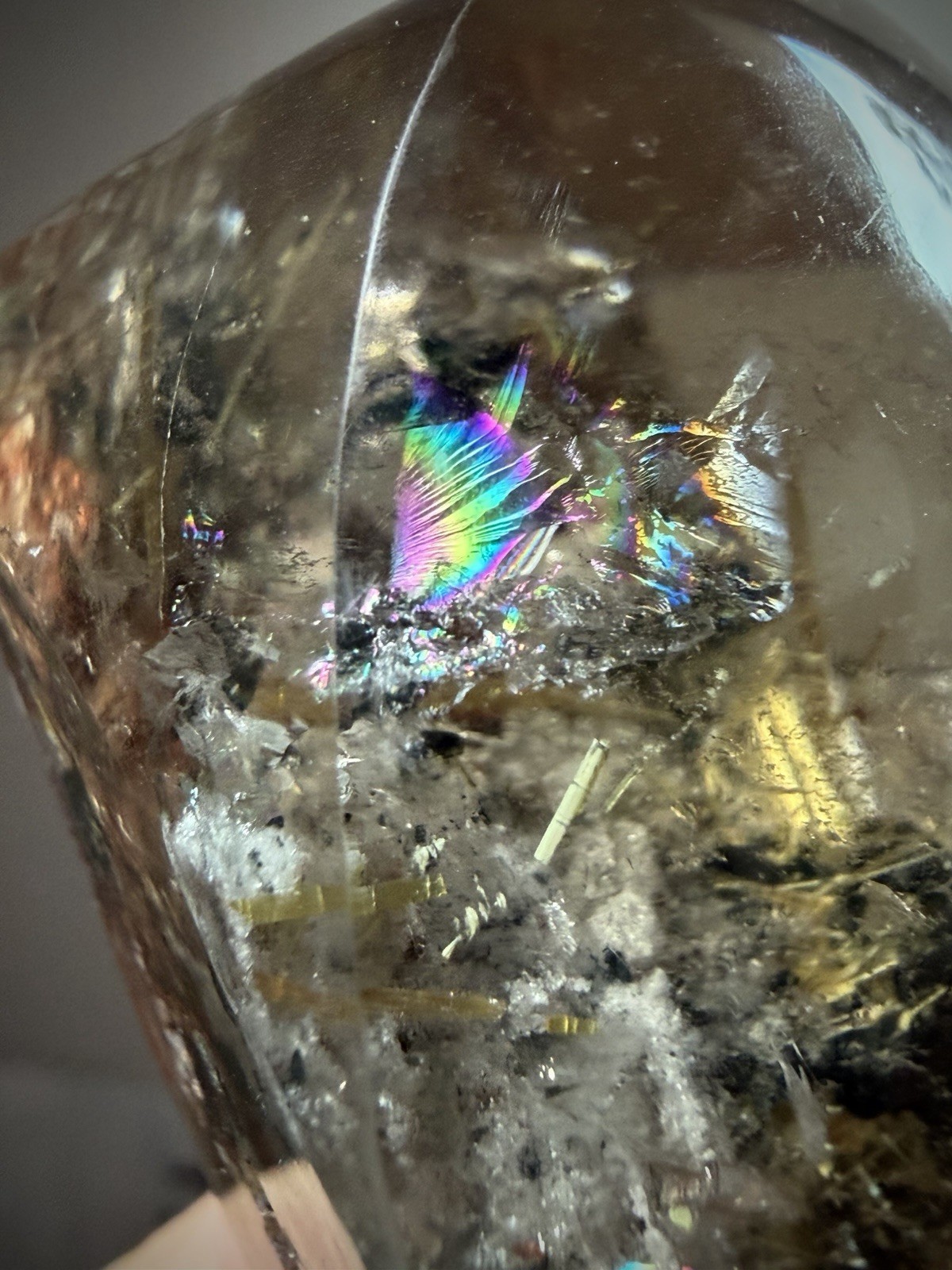 Gold Star Rutilated Quartz Crystal Hematite Quartz Gold Rutile Inclusion Quartz