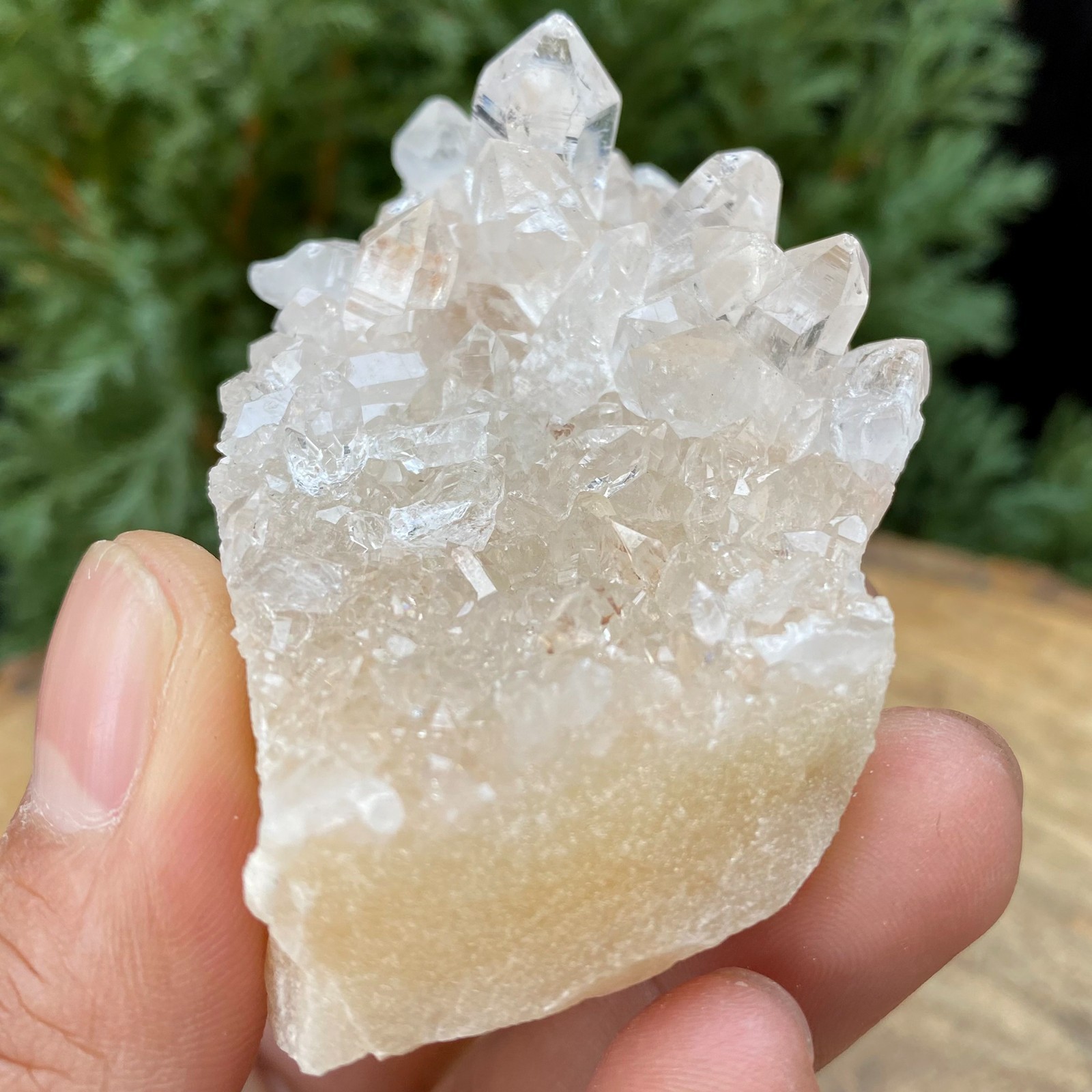 Himalayan Crystal Stone Cluster 0.23 lbs LitePink with White Healing Energy