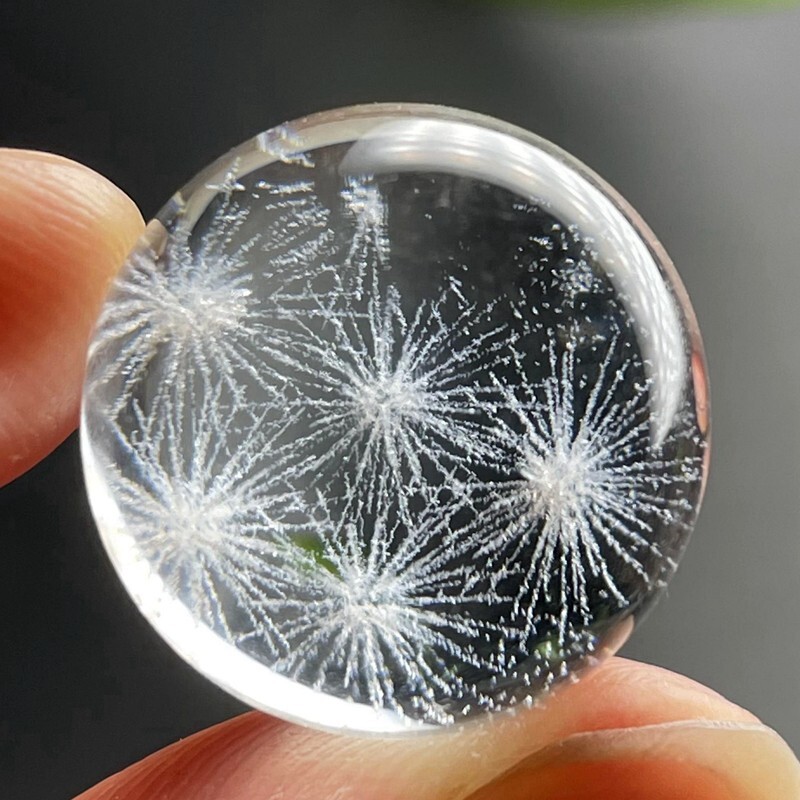 18mm New Find Rare NATURAL PRETTY Fireworks phantom QUARTZ CRYSTAL Sphere BALL